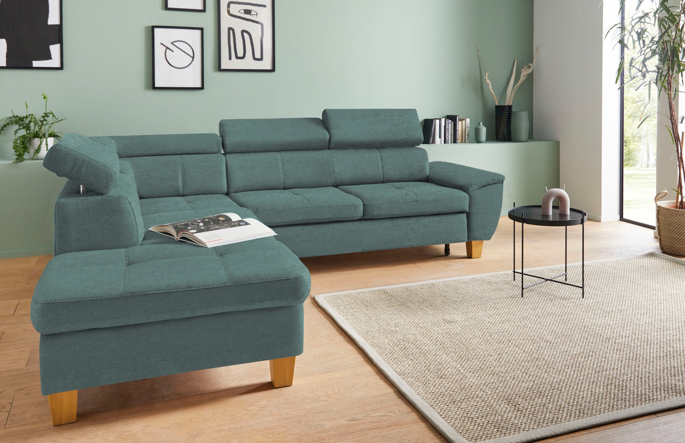 exxpo - sofa fashion Ecksofa »Enya, aufwendige Detailverarbeitung, hoher Si günstig online kaufen