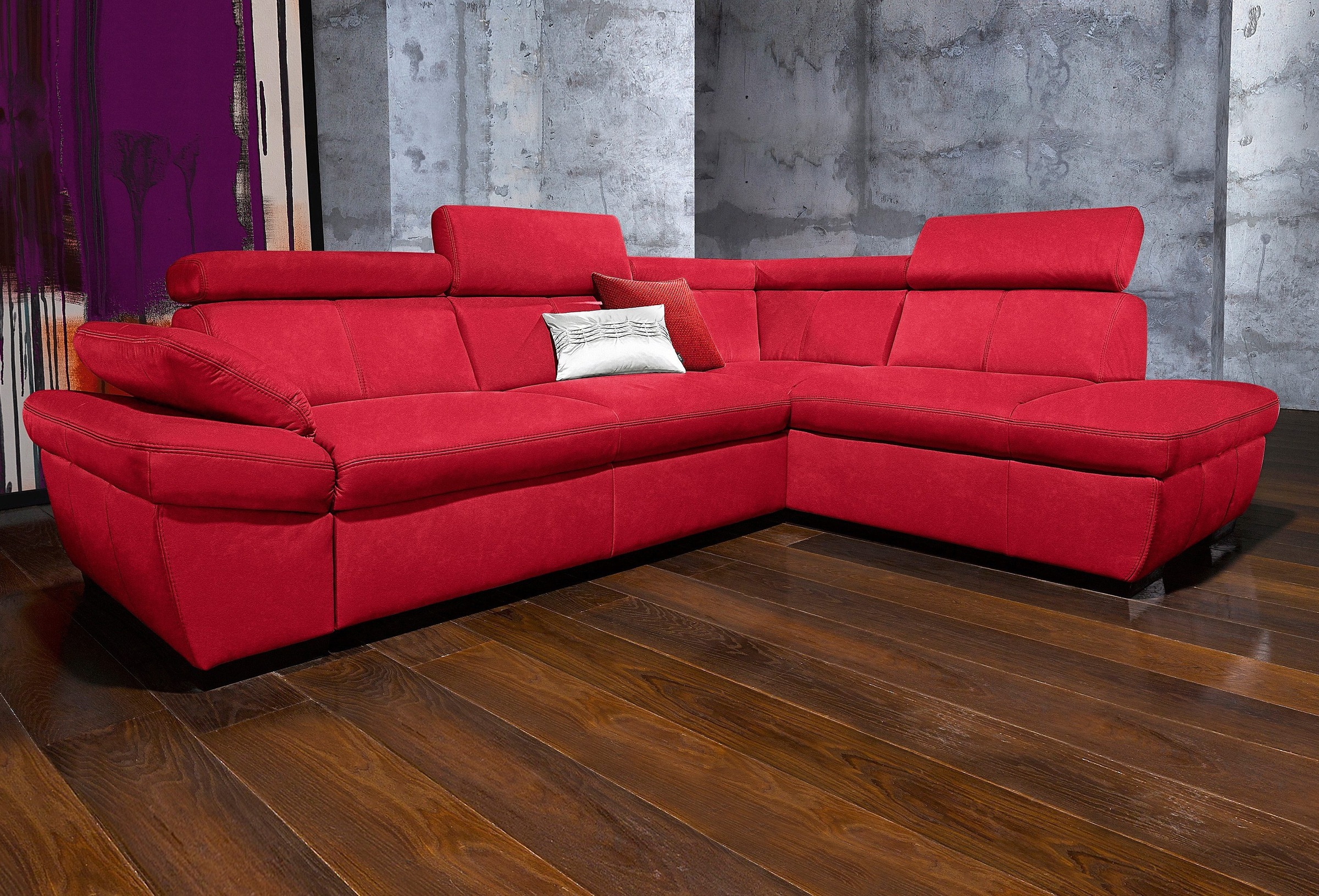 exxpo - sofa fashion Ecksofa »Salerno, Funktionssofa, hoher Sitzkomfort, Br günstig online kaufen