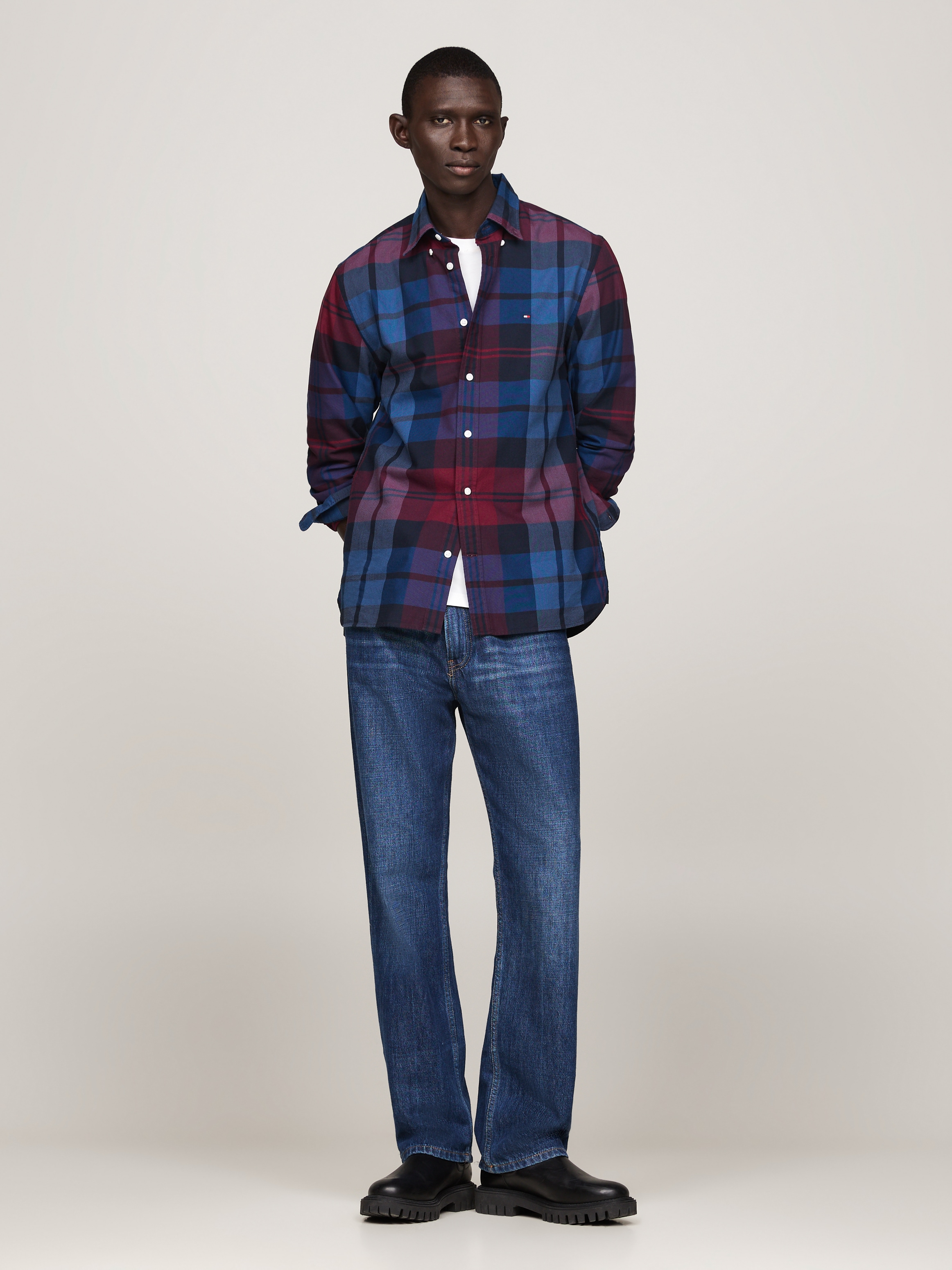 Tommy Hilfiger Langarmhemd »OXFORD BLACKWATCH CHK Regular Fit SHIRT«