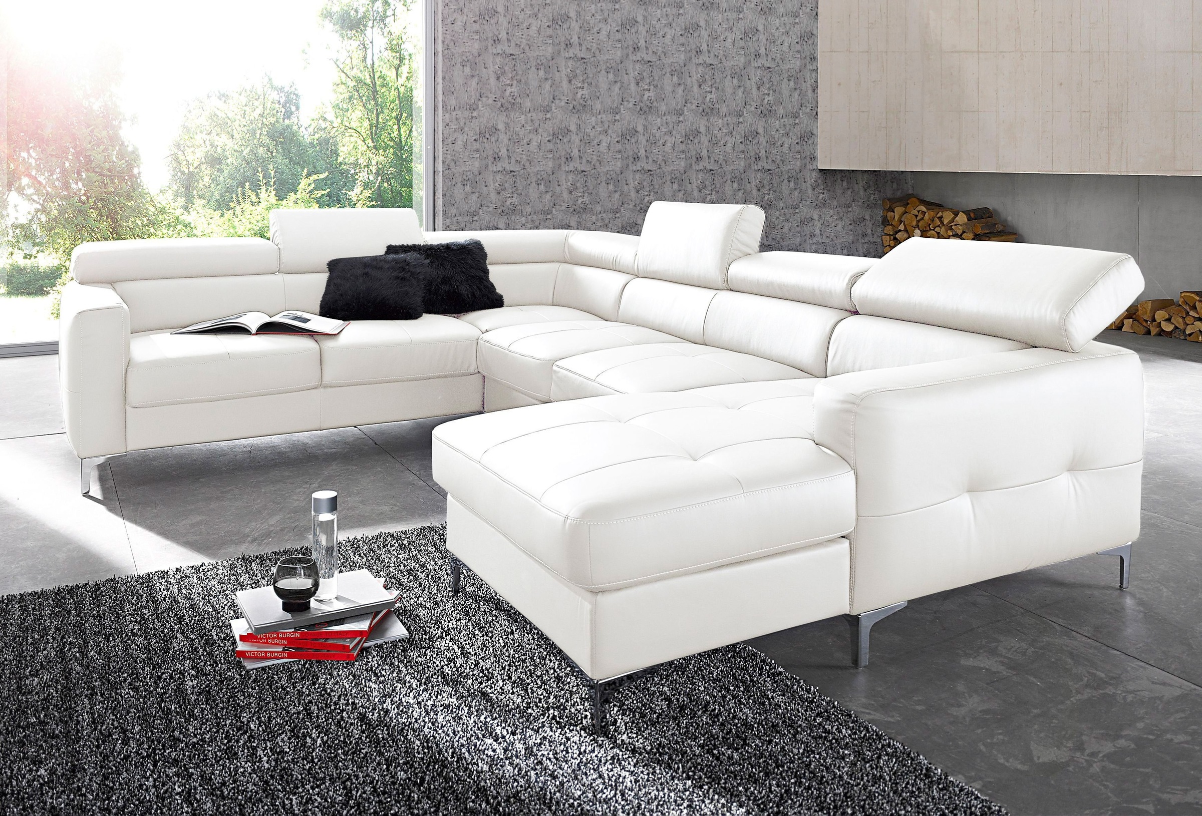 COTTA Polstergarnitur »Sammy U-Form«, (Set, Tiefe der Recamiere 169 cm), Se günstig online kaufen