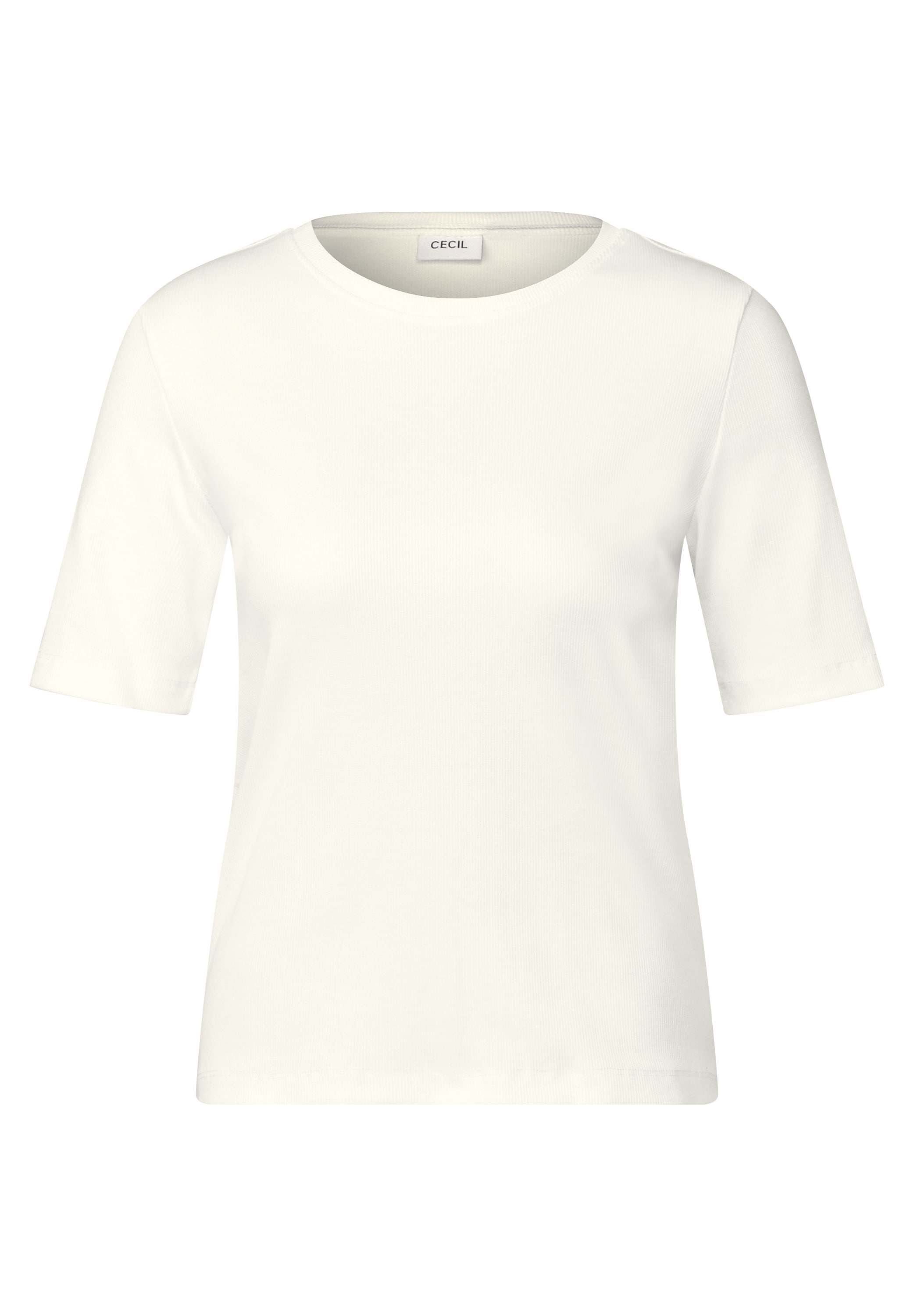 Cecil T-Shirt, mit feiner Ripp Struktur