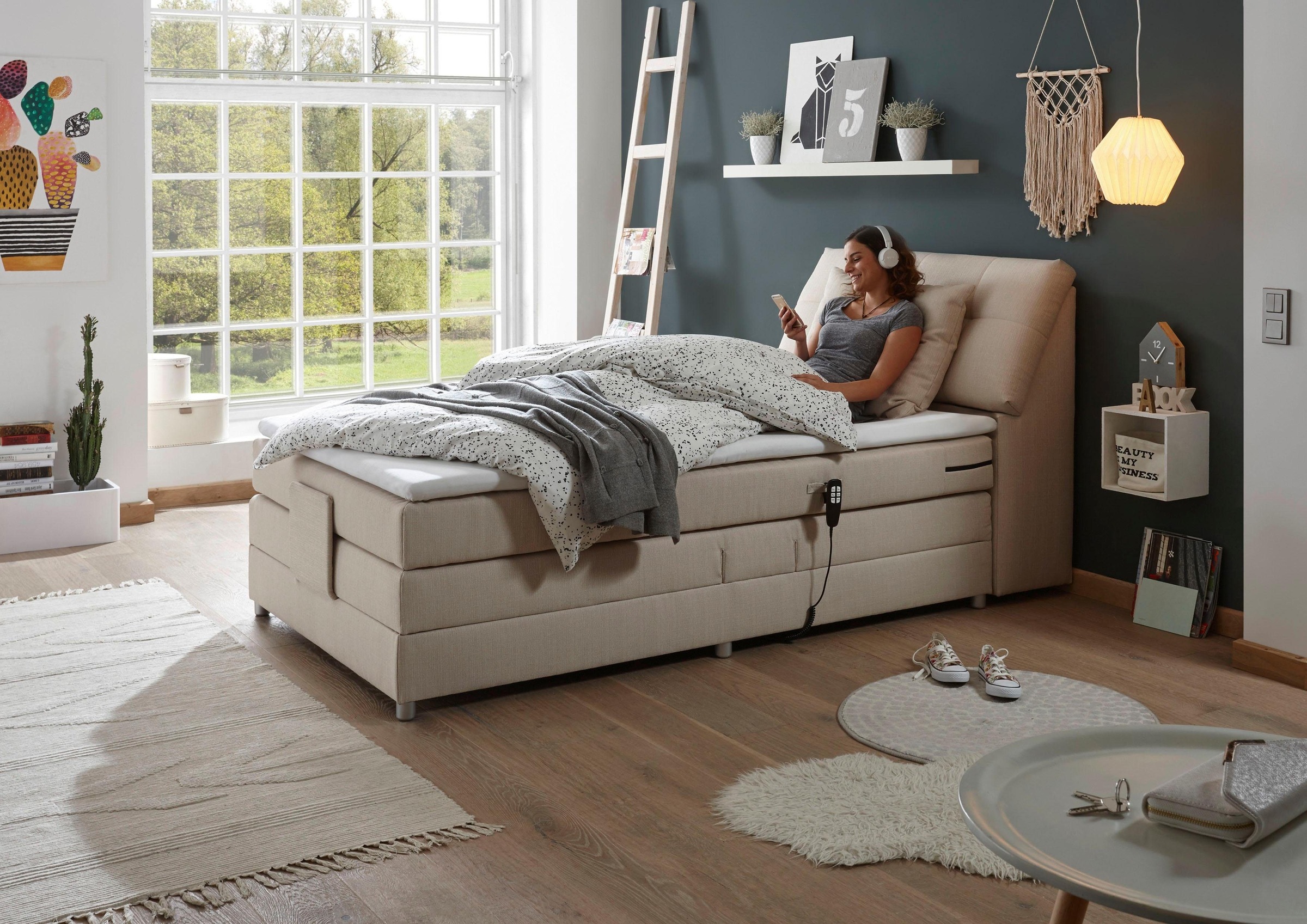 ED EXCITING DESIGN Boxspringbett »Carpino wahlweise in den Breiten 120cm od günstig online kaufen