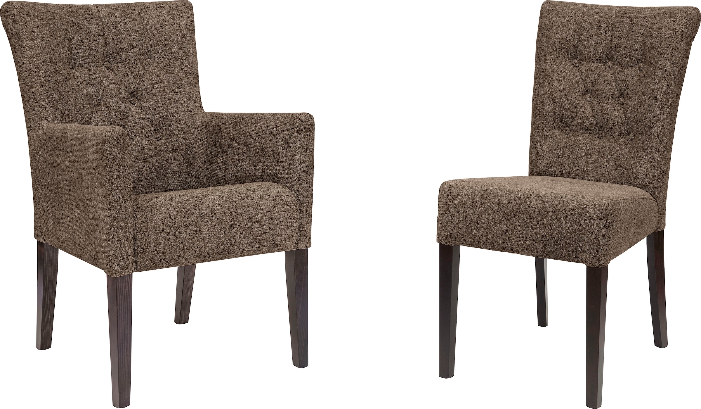 Home affaire Esszimmerstuhl »Queen BESTSELLER«, (Set), 4 St., Feinstruktur, Polsterstuhl mit Knopfheftung, 2er, 4er oder 6er Set