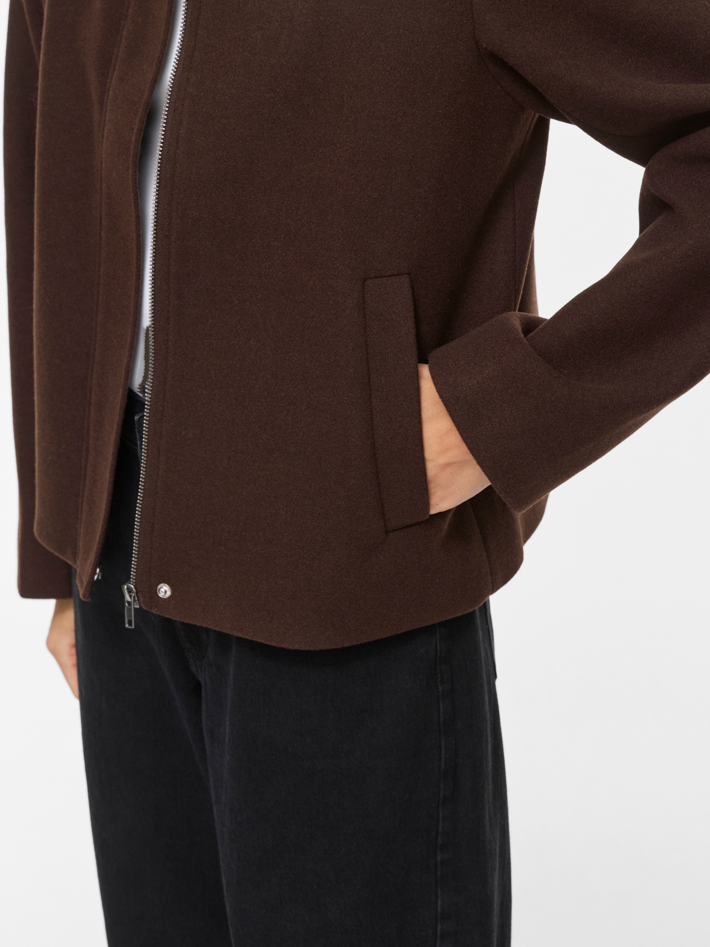 Vila Kurzjacke »VICLAUDIA L/S HIGH NECK SHORT JKT- NOOS« Kunstfaser