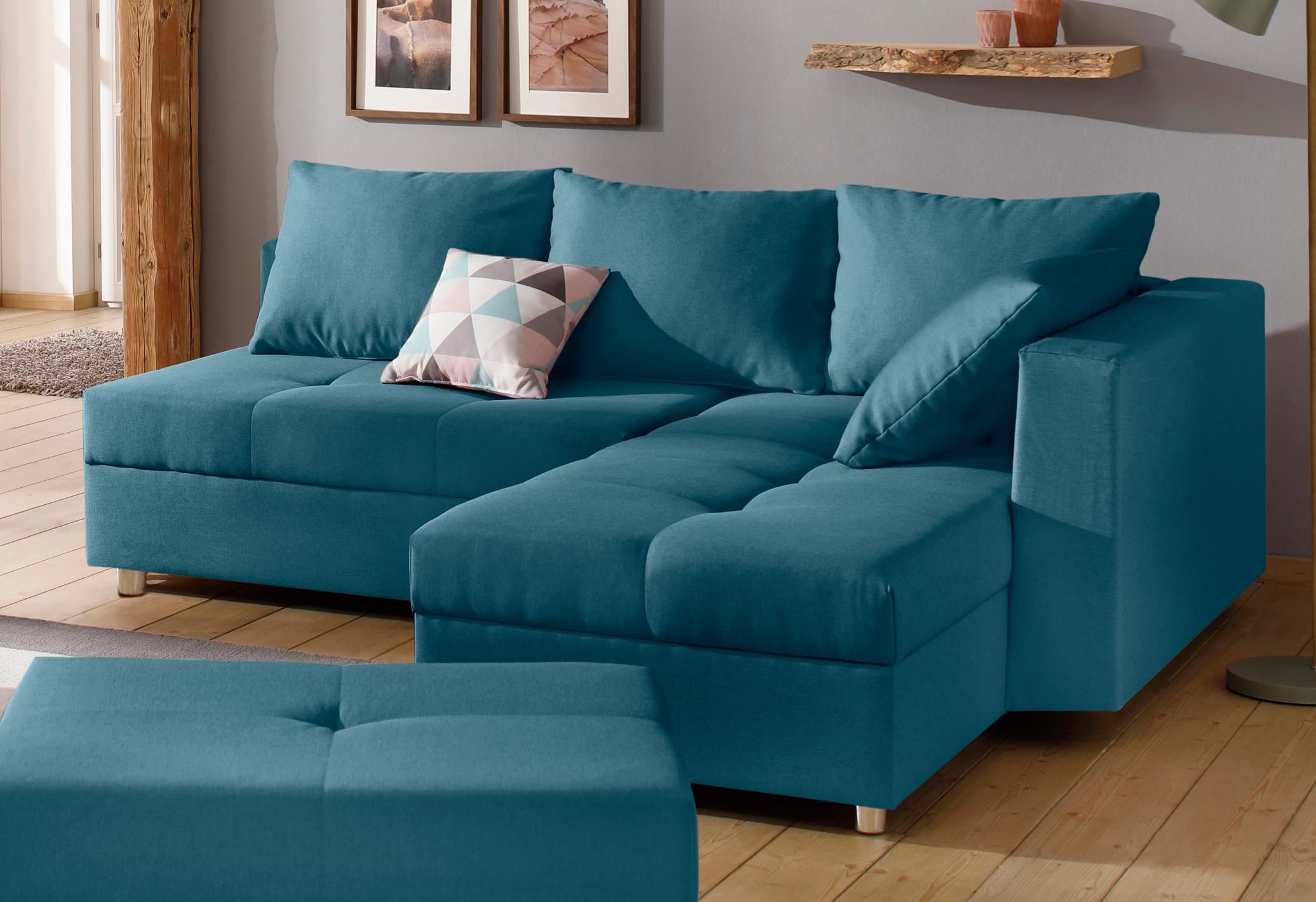 Home affaire Ecksofa Italia, mit Bettfunktion und Bettkasten