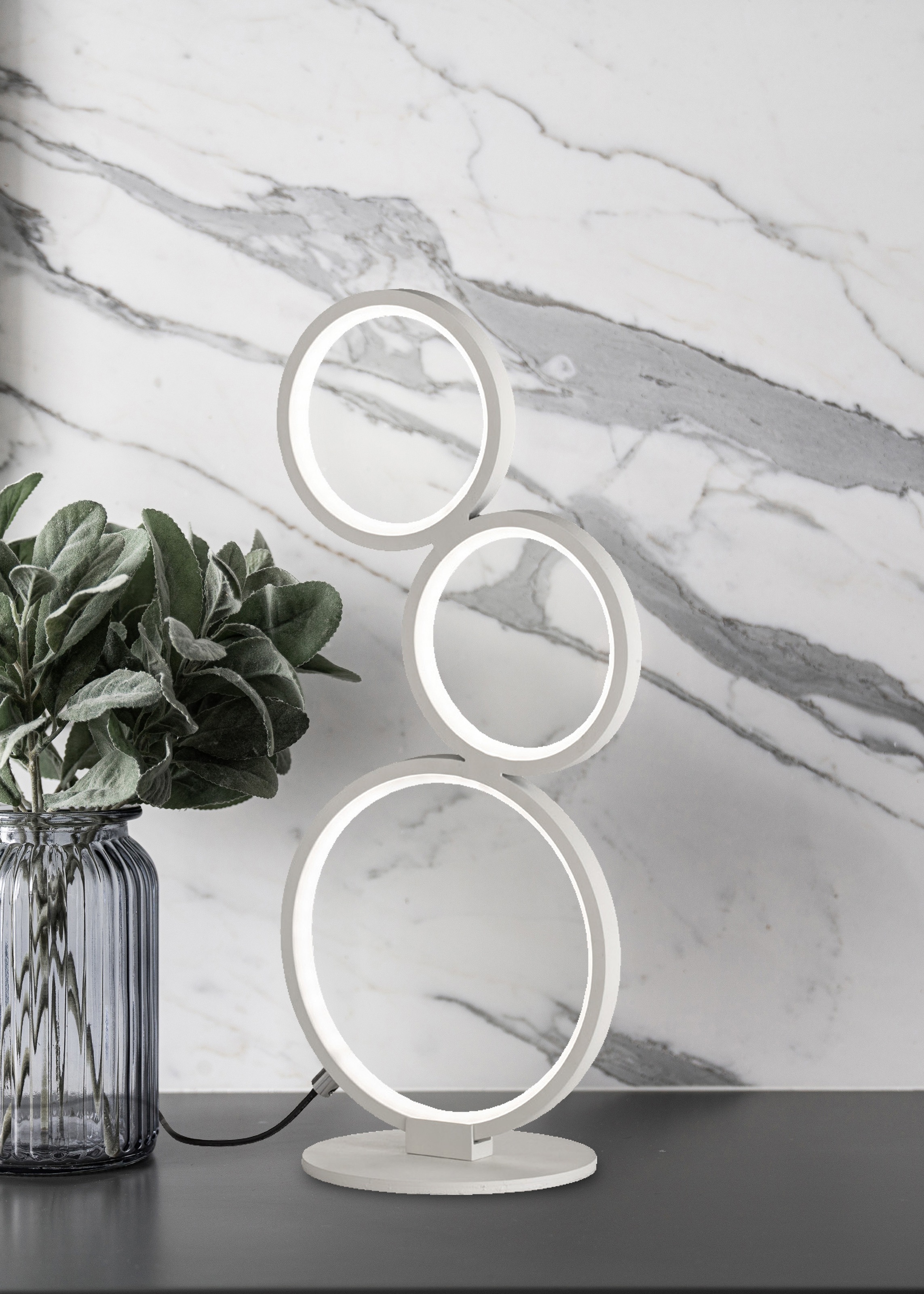 TRIO Leuchten LED Tischleuchte »Rondo«, 3 flammig, Leuchtmittel LED-Board günstig online kaufen