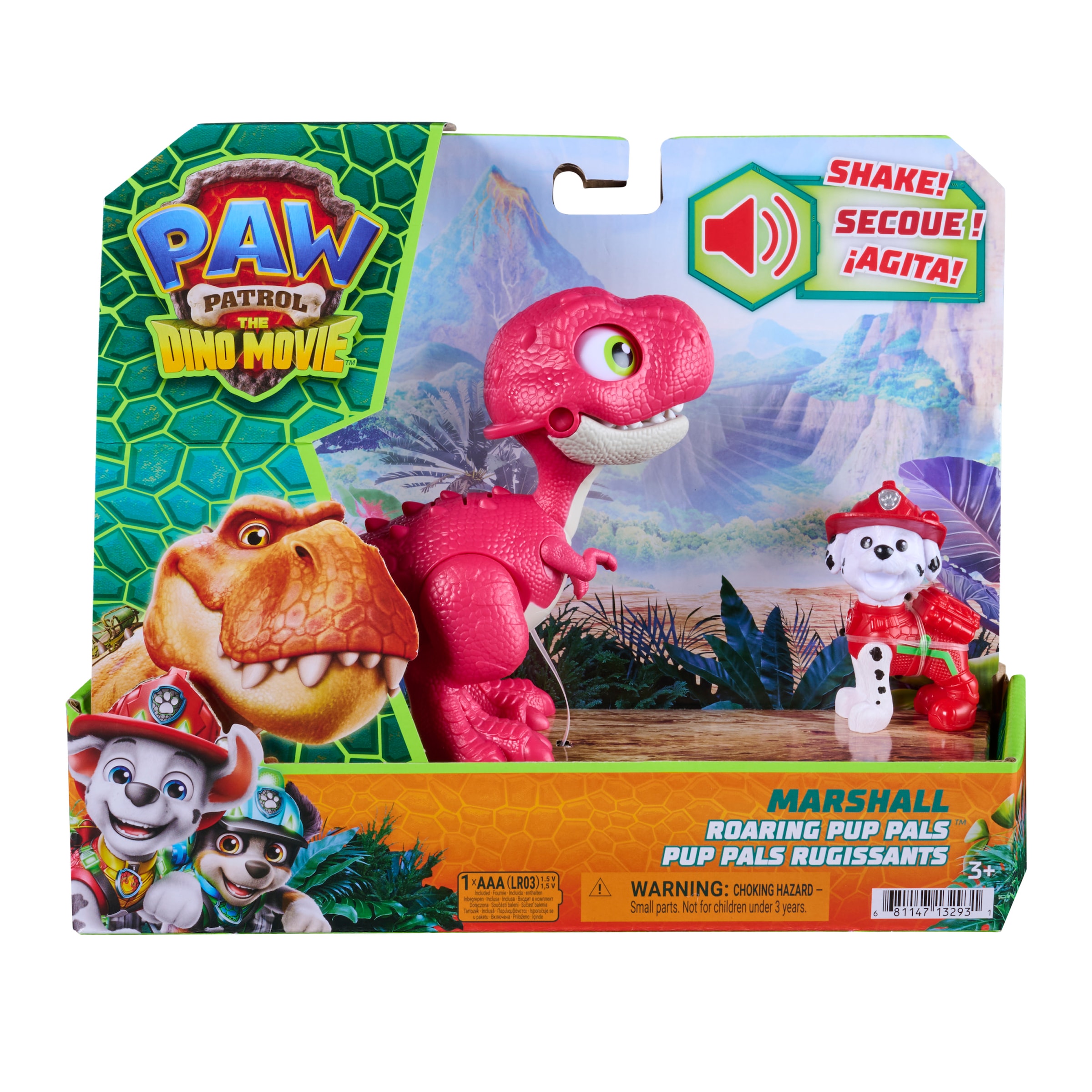 Spin Master Spielfigur »PAW Patrol: Der Dino Film, Roaring Pups, Marshall & Rhabarber Dino«