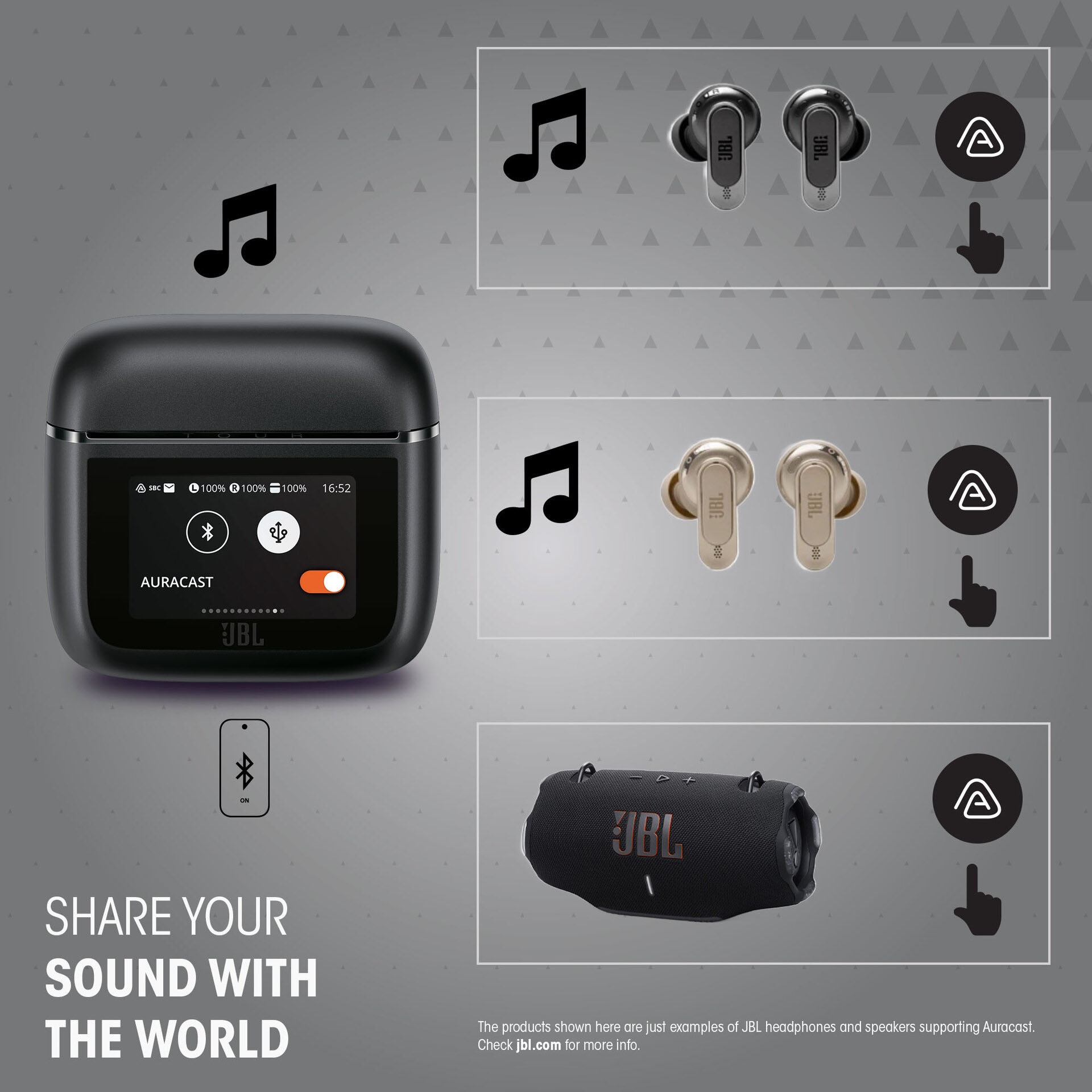 JBL wireless In-Ear-Kopfhörer »TOUR PRO 3 TWS« A2DP Bluetooth Active Noise Cancelling (ANC) | Freisprechfunktion | Stummschaltung