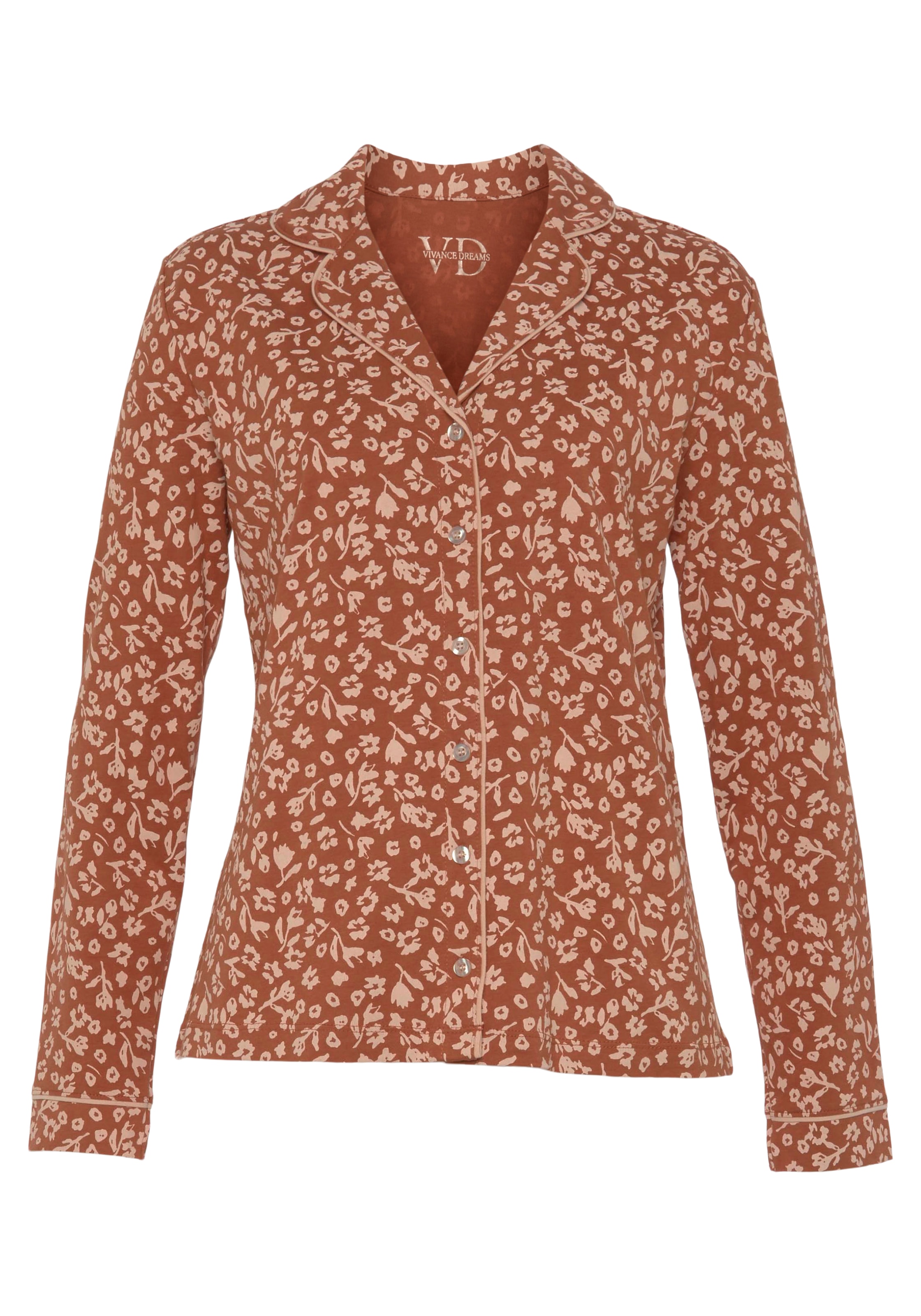 Vivance Dreams Pyjama, (2 tlg.), im klassischen Schnitt