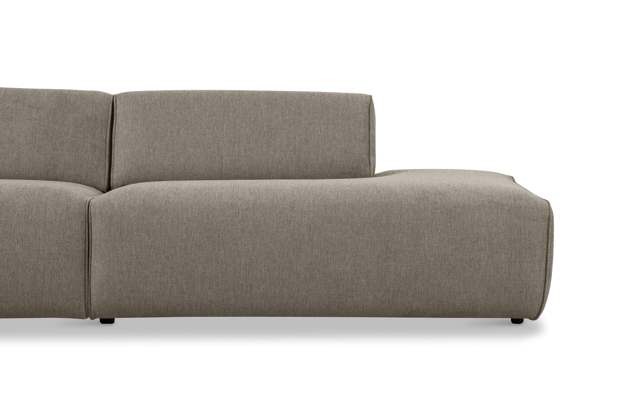 andas 2-Sitzer »Noord mit Kedernaht, Breite 227 cm«, Cord, Struktur, Webstoff, mit Wellenunterfederung, Massivholzrahmen