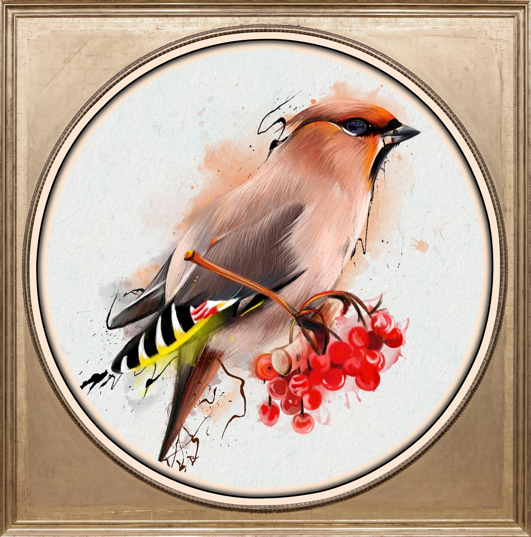 queence Acrylglasbild »Bunter Vogel II«, Kunst-Vögel-Vogelbilder-Tiere-Gemä günstig online kaufen