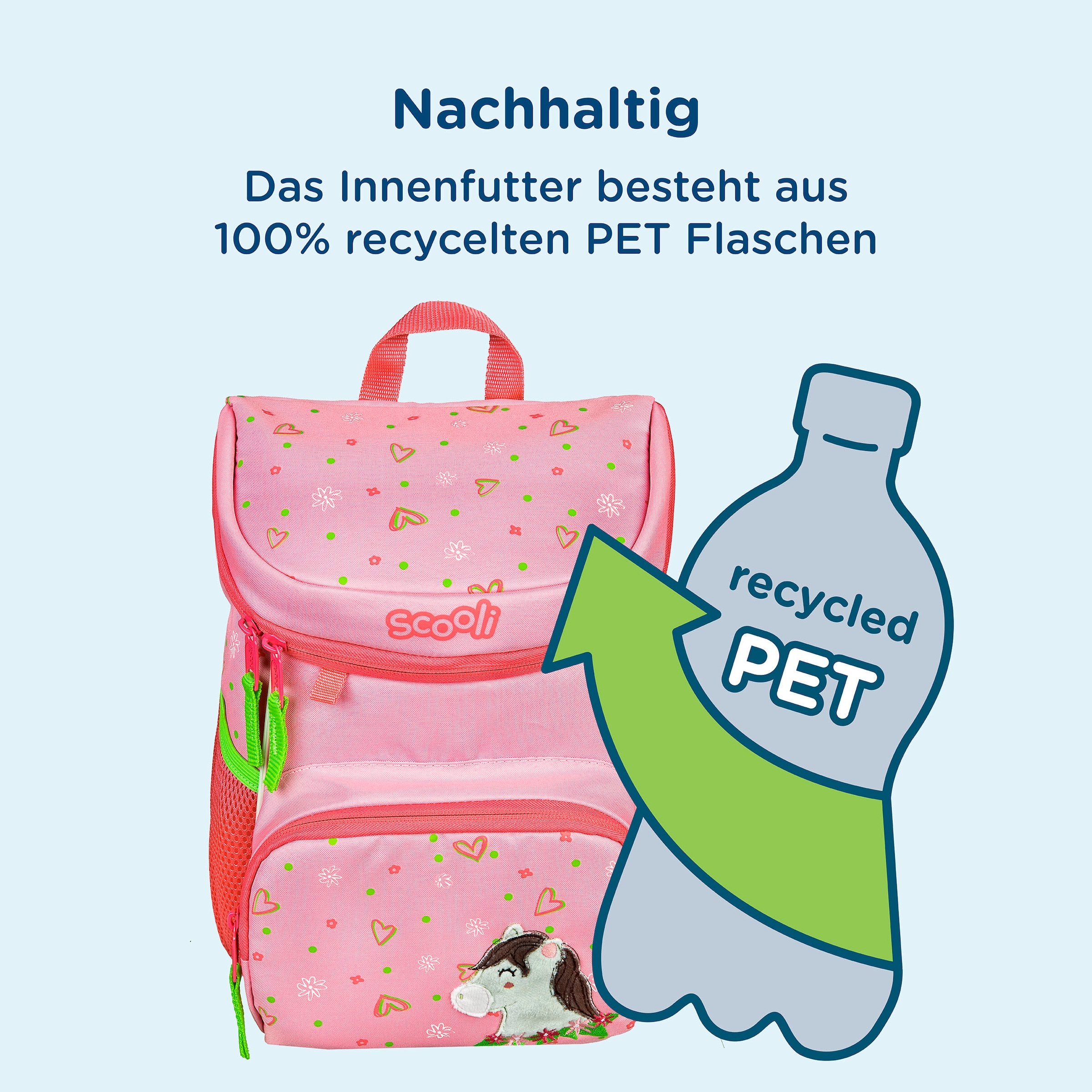 Scooli Kinderrucksack »Mini-Me, Polly Pony«, Reflektoren