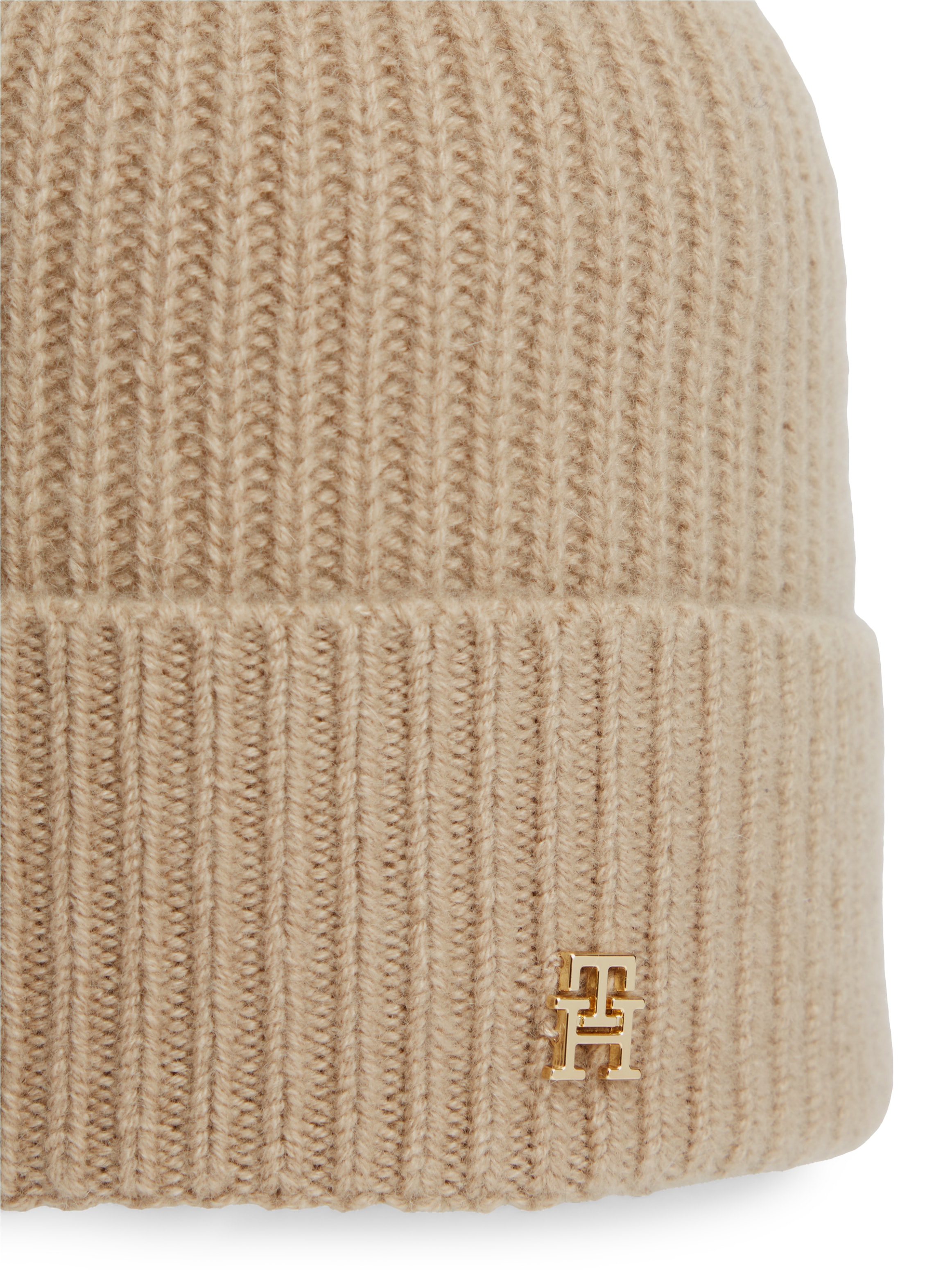Tommy Hilfiger Beanie »CASHMERE BEANIE« Regular fit mit Markenlogoemblem