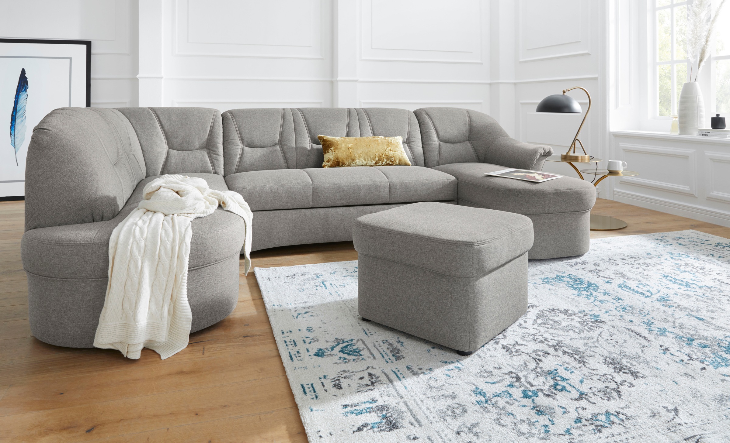 DOMO collection Wohnlandschaft "Sarafina, zeitlos und komfortabel, optional günstig online kaufen