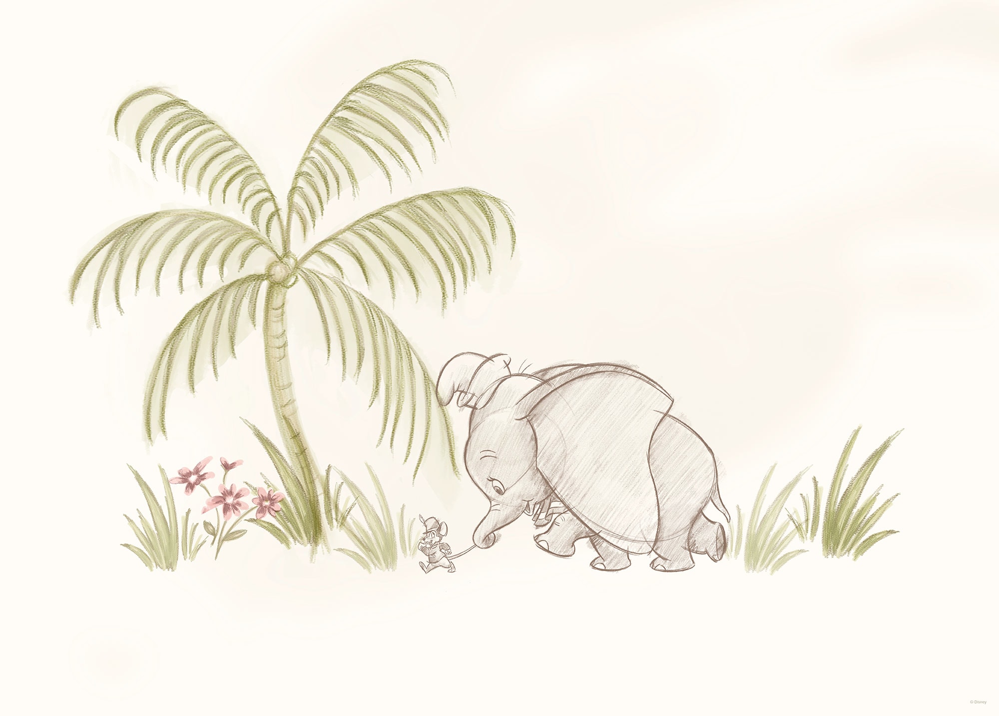 Komar Wandbild »Follow me Dumbo!«, Disney, (Set, 1 St.), 50 x 40 cm (Breite x Höhe) - Kinderzimmer, Dekoration