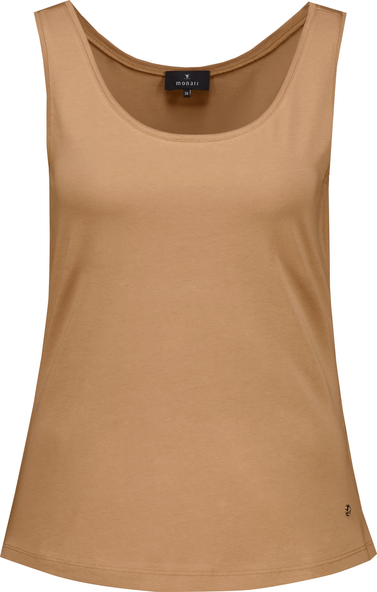 Monari Tanktop »Top Basic« Körpernahe Passform mit tiefem Rundhalsausschnitt