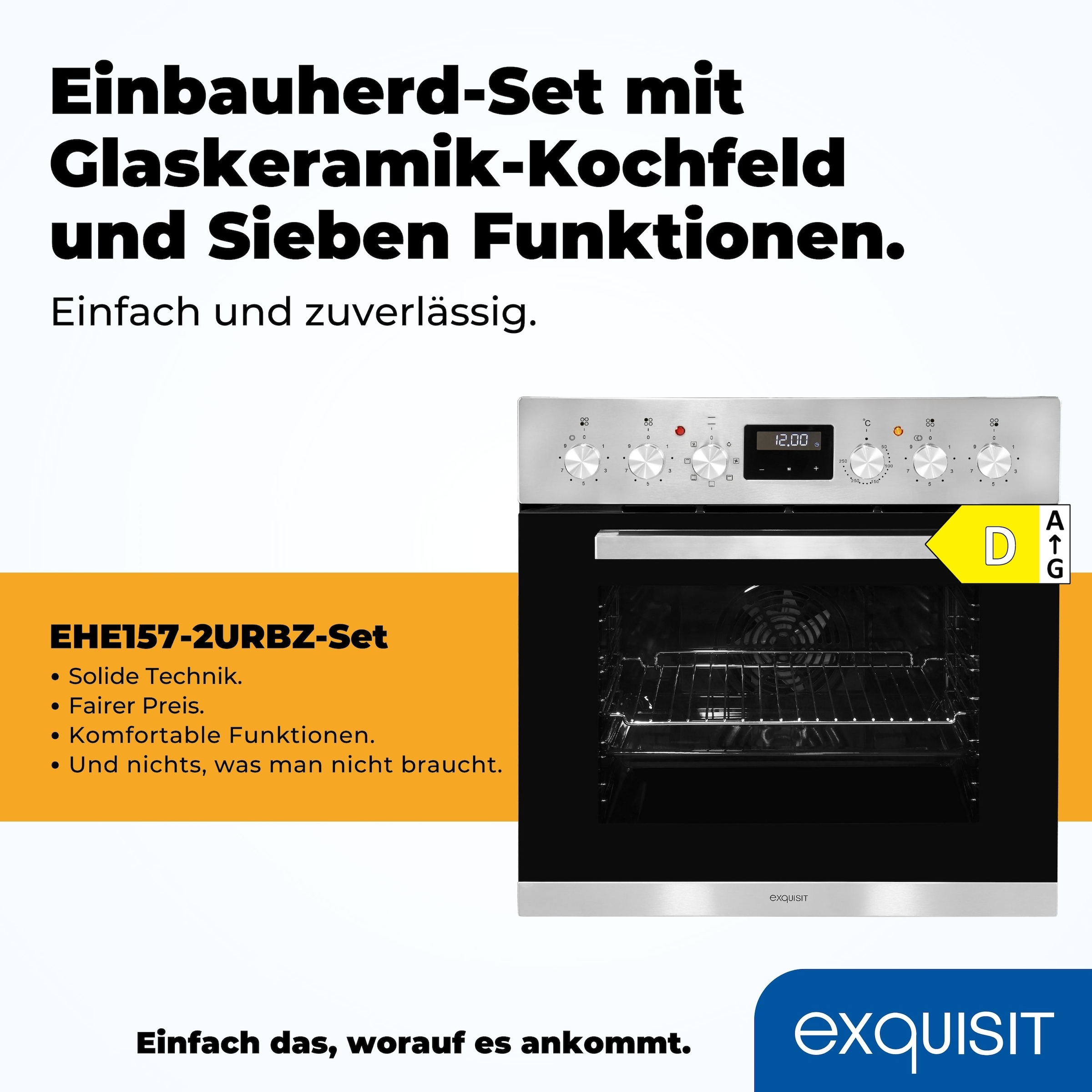 exquisit Elektro-Herd-Set »EHE157-2 URBZ«