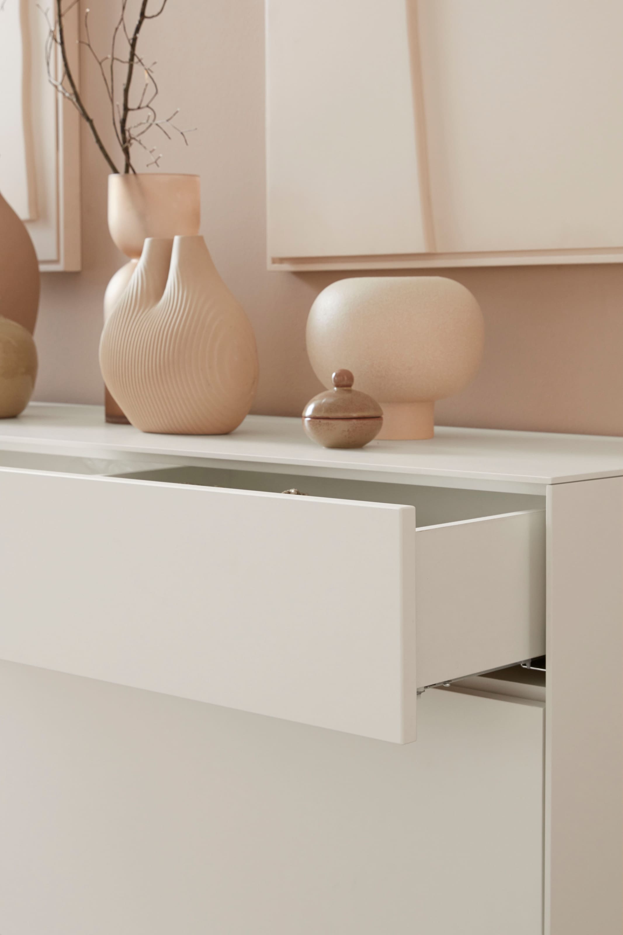 LeGer Home by Lena Gercke Lowboard »Essentials«, Breite: 127 cm, MDF lackiert, Push-to-open-Funktion