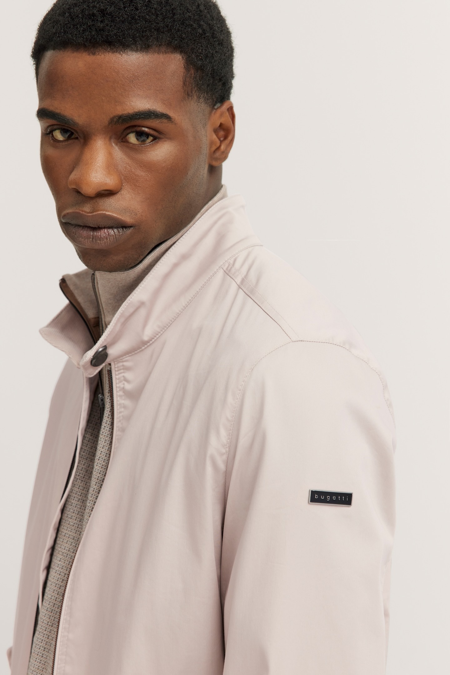 bugatti Blouson, ohne Kapuze, mit Stehkragen & Strickdetails