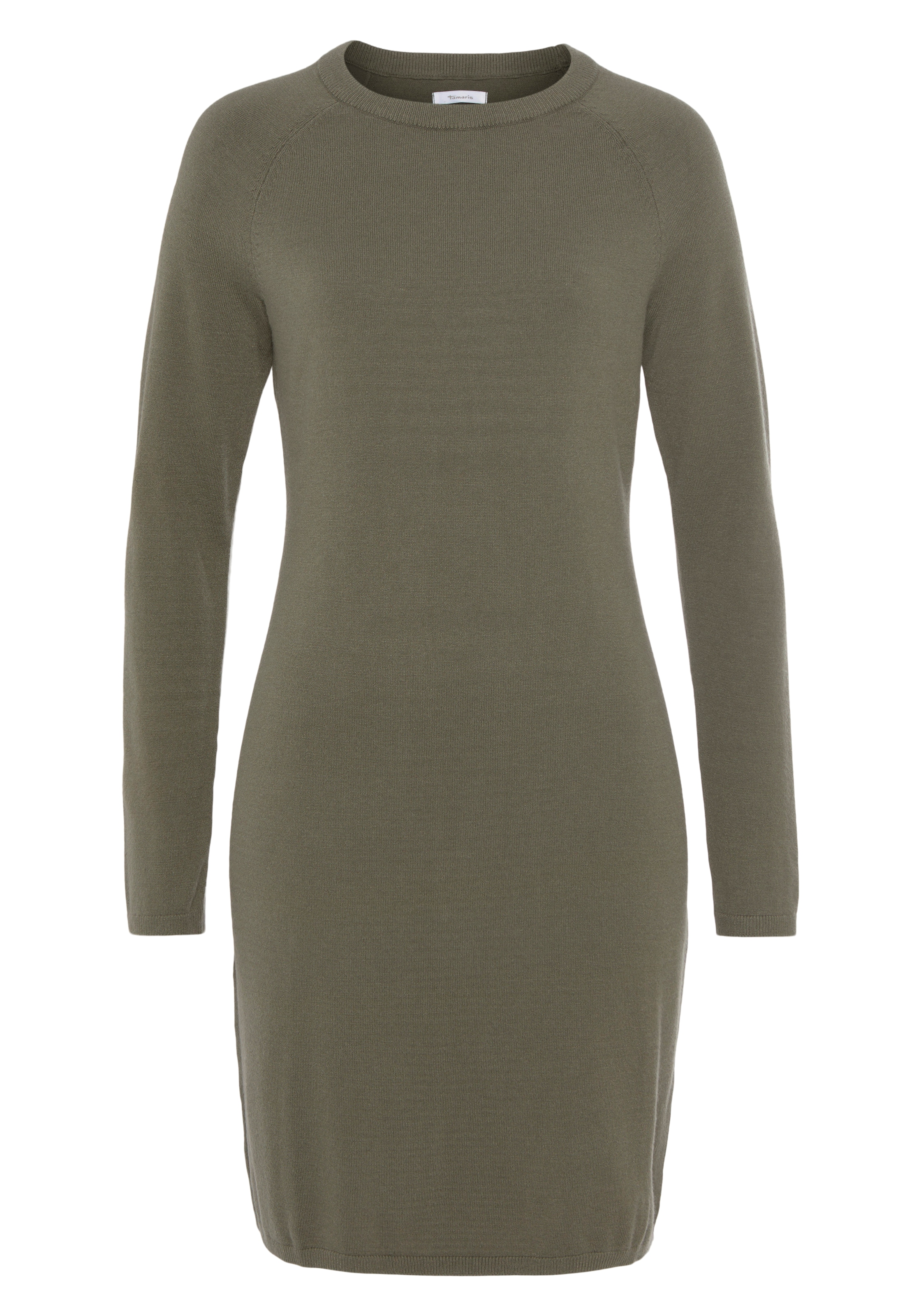 Tamaris Strickkleid, kurzes Kleid, figurumspielend, aus Viskosemischung
