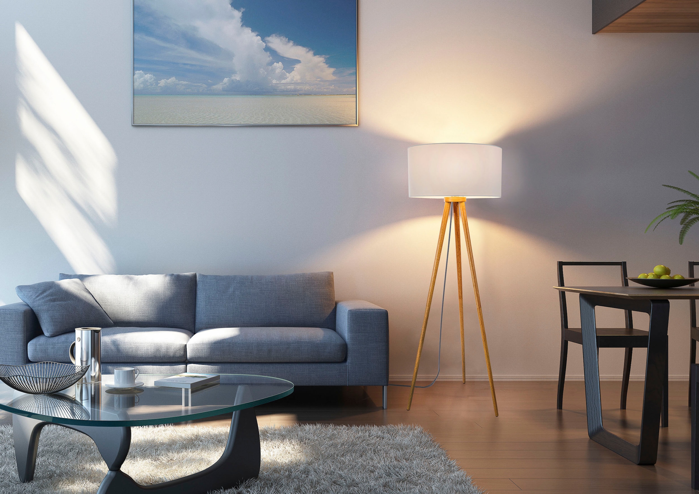 NOWA Stehlampe »STABILO«, Leuchtmittel E27 | ohne Leuchtmittel, Fußtrittschalter im Kabel