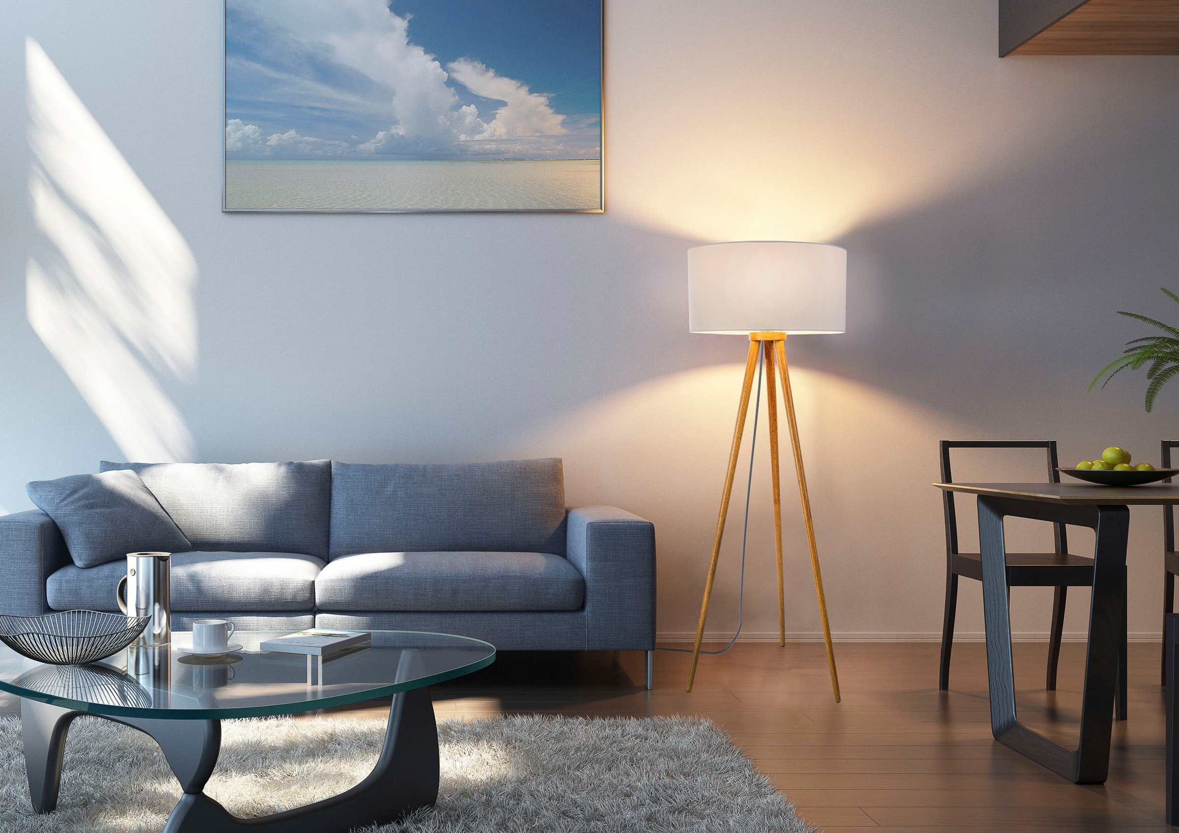 NOWA Stehlampe »STABILO«, Leuchtmittel E27   ohne Leuchtmittel, Fußtrittsch günstig online kaufen
