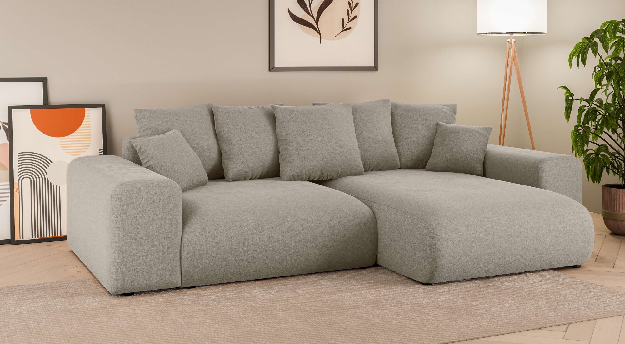 INOSIGN Ecksofa »LAKESIDE mit Bettfunktion und Bettkasten, B/T/H 257/166/84 günstig online kaufen