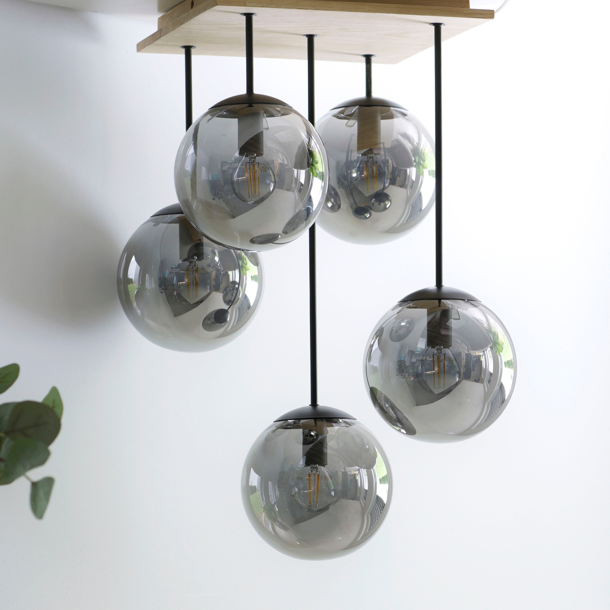 JUST LIGHT Deckenleuchte »GREEN WIDO«, 5 flammig, Leuchtmittel E14   ohne L günstig online kaufen