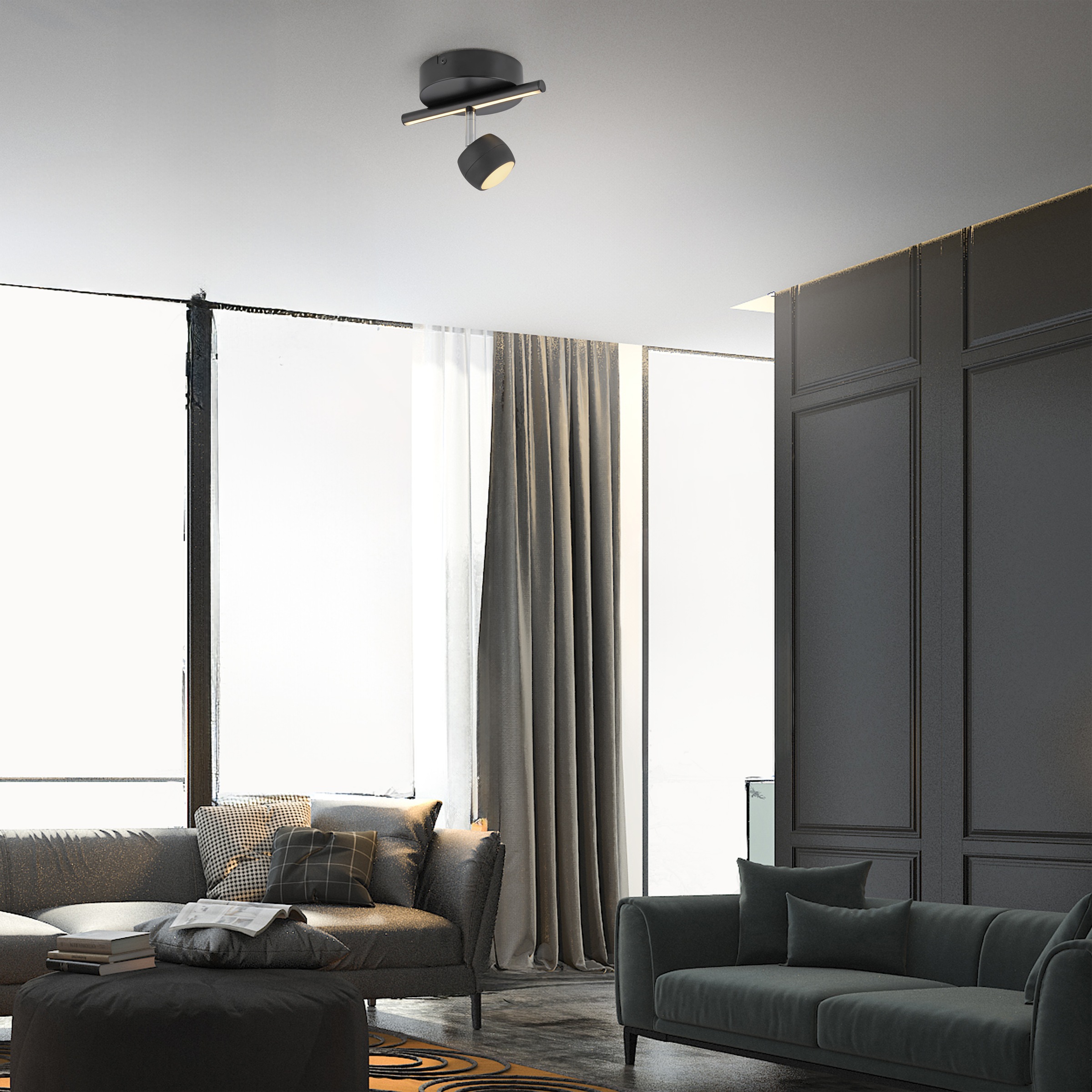 JUST LIGHT LED Deckenleuchte »JARIK« LED-Board 1 Stk. Warmweiß Serienschalt günstig online kaufen