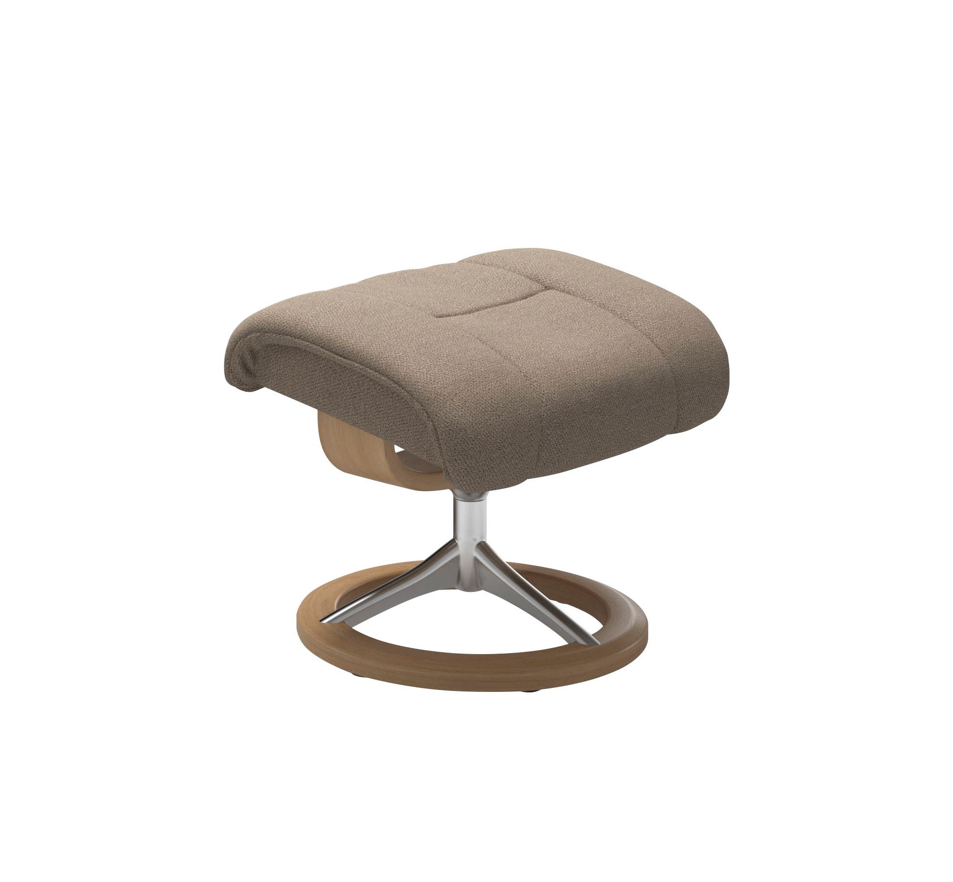 Stressless® Relaxsessel »Reno«, (Set, Relaxsessel mit Hocker), mit Hocker, mit Signature Base, Größe S, M & L, Gestell Eiche
