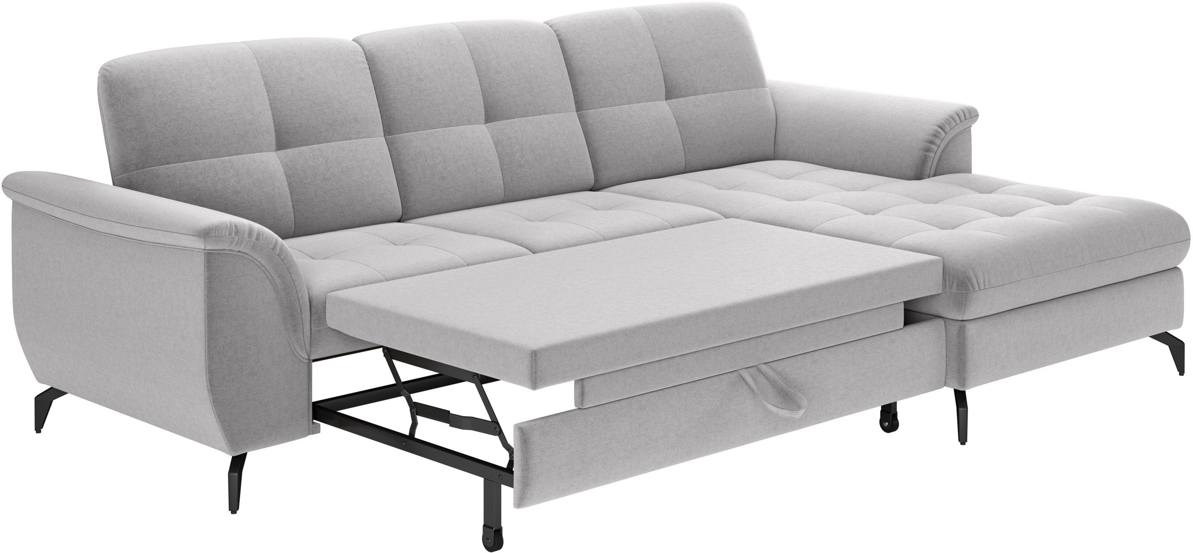 sit&more Ecksofa »Zora L-Form«, wahlweise mit Bettfunktion und Bettkasten