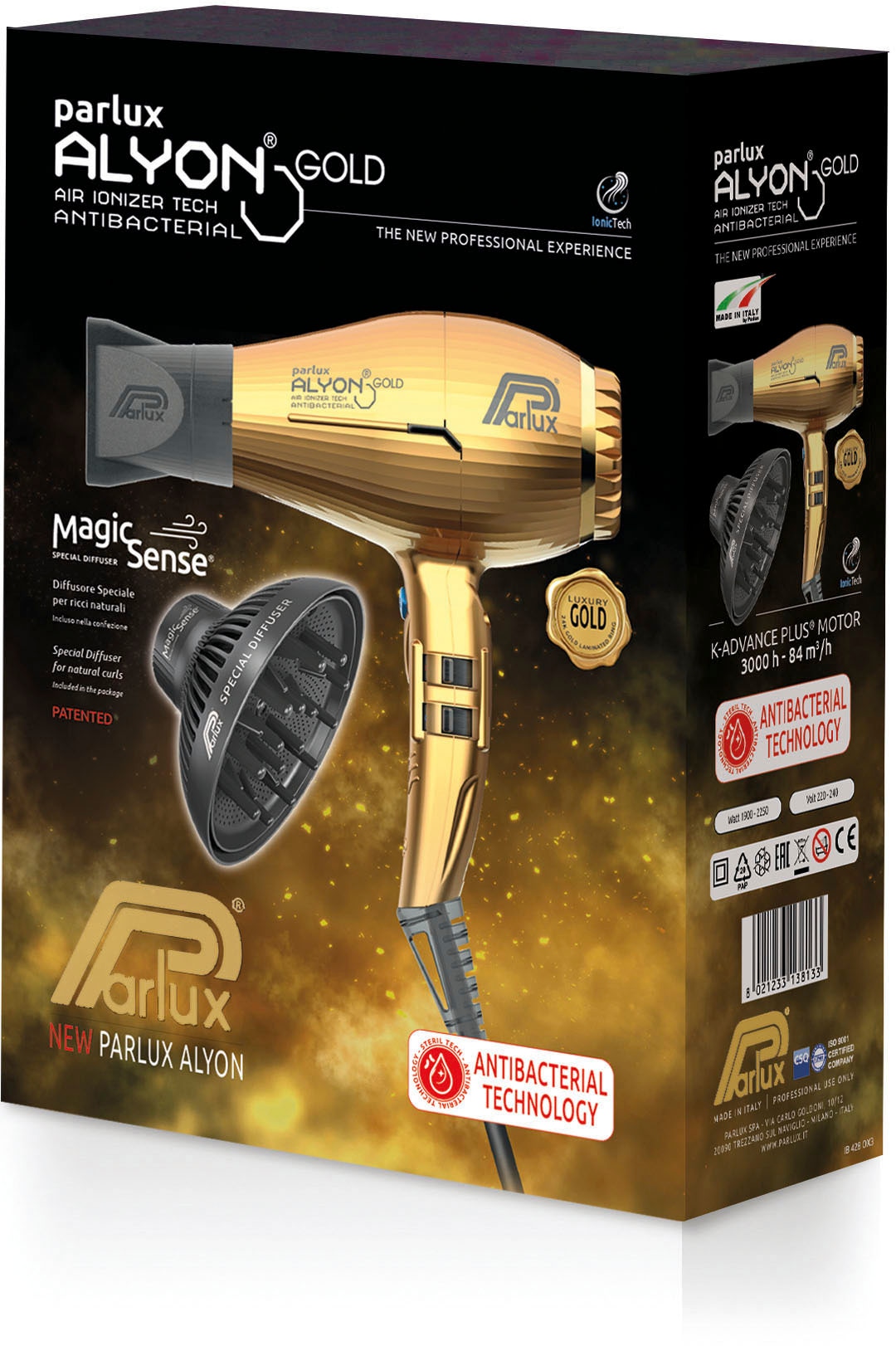 Parlux Haartrockner »Parlux Alyon Ionic«, 2250 W, Patentiertes Reinigungssystem HFS (Hair Free System)