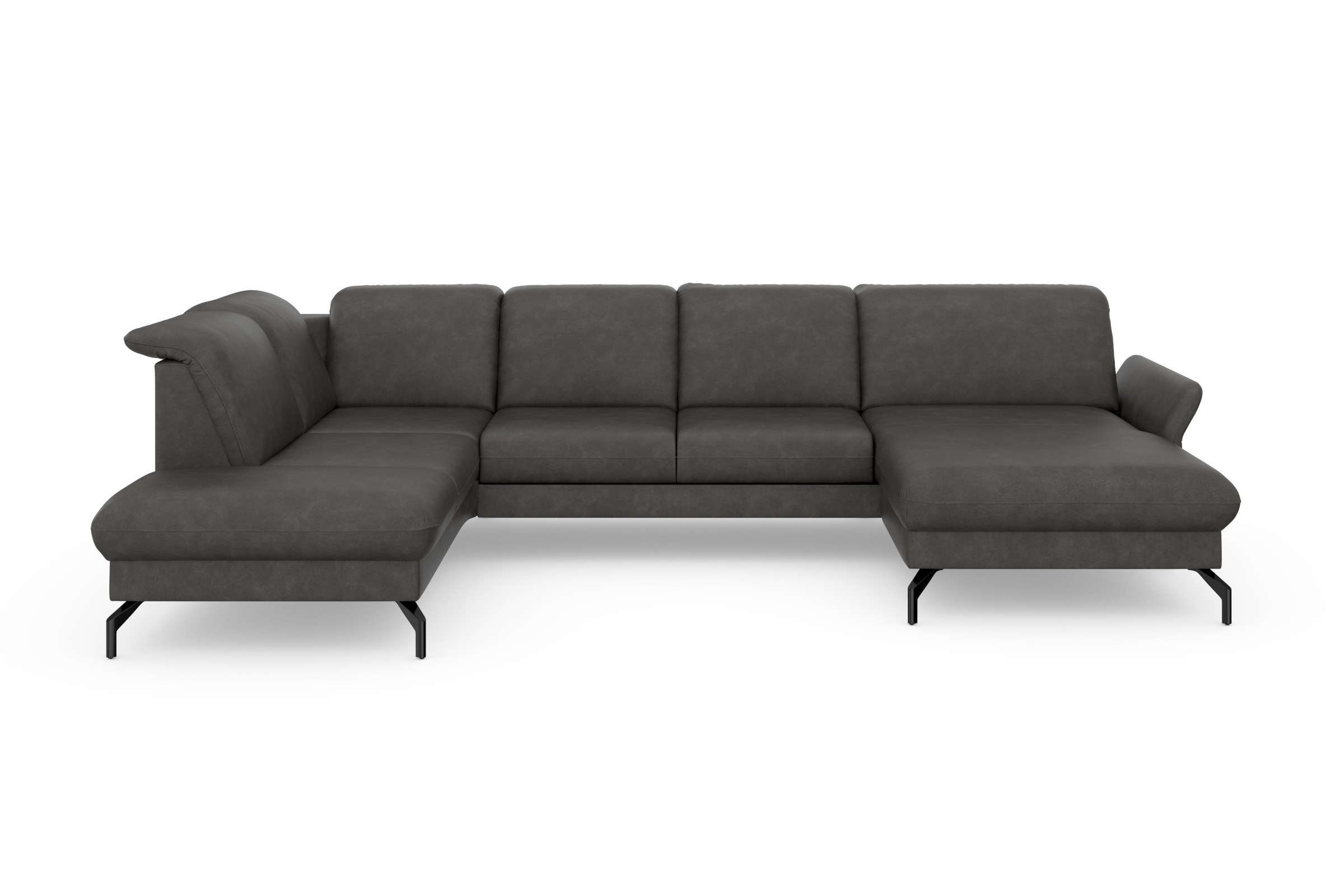 sit&more Wohnlandschaft »Fashion U-Form«, wahlweise mit Kopfteilverstellung, Vorziehsitz, motorisch, Metallfüße