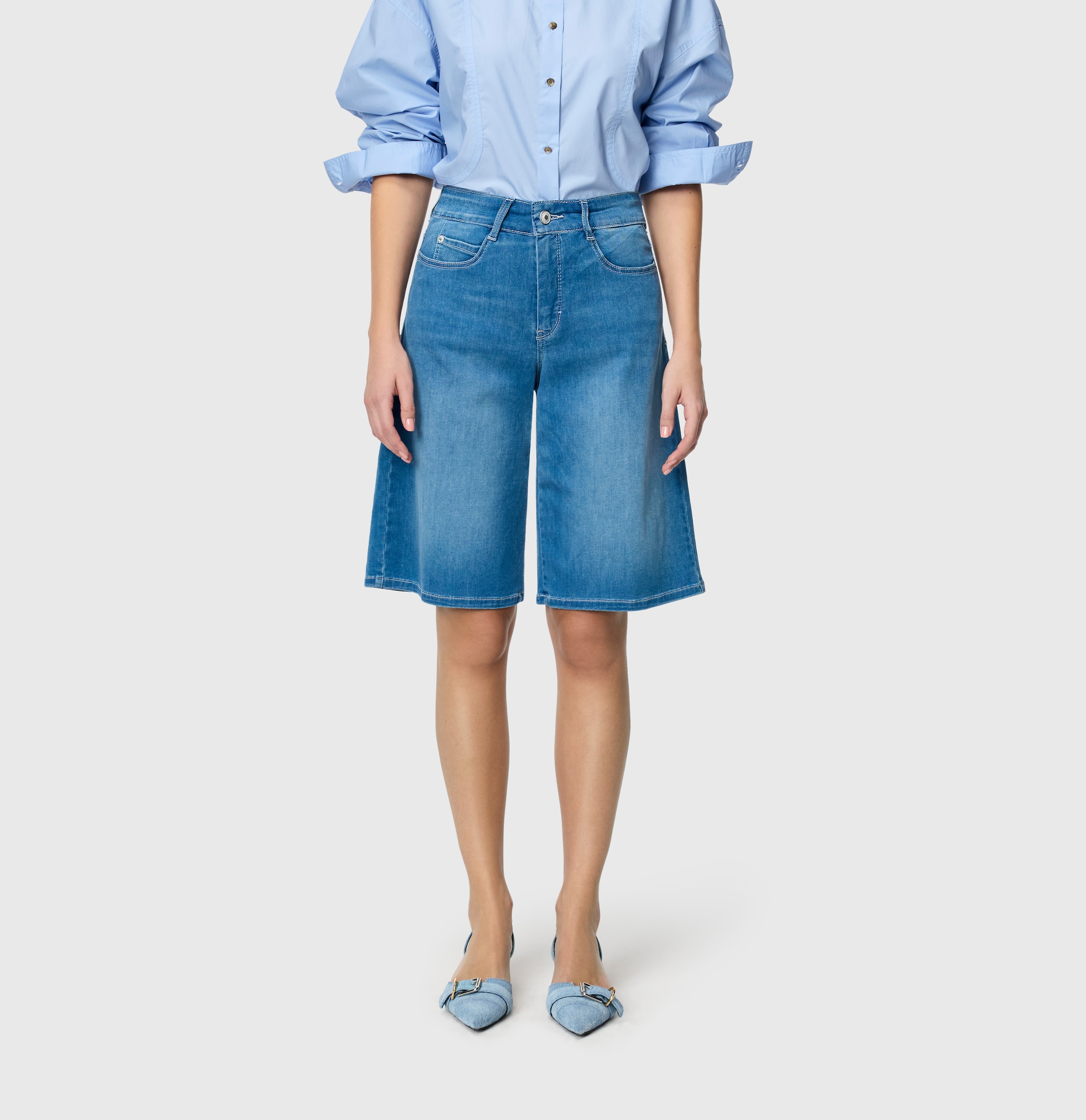 MAC Bermudas »DREAM WIDE Bermuda«  Jeans mit weitem Bein