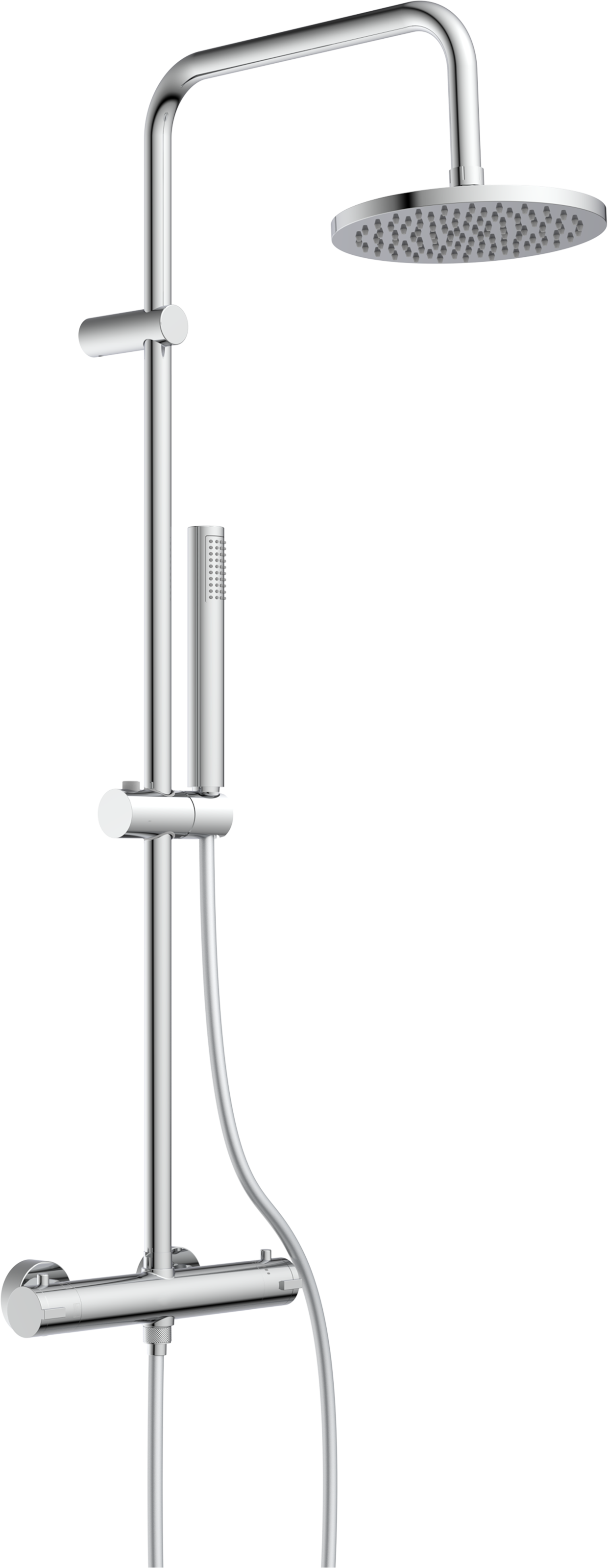 welltime Brausegarnitur »Porto« Duschsystem inkl. Thermostat mit Sicherheitssperre bei 38 °C., 