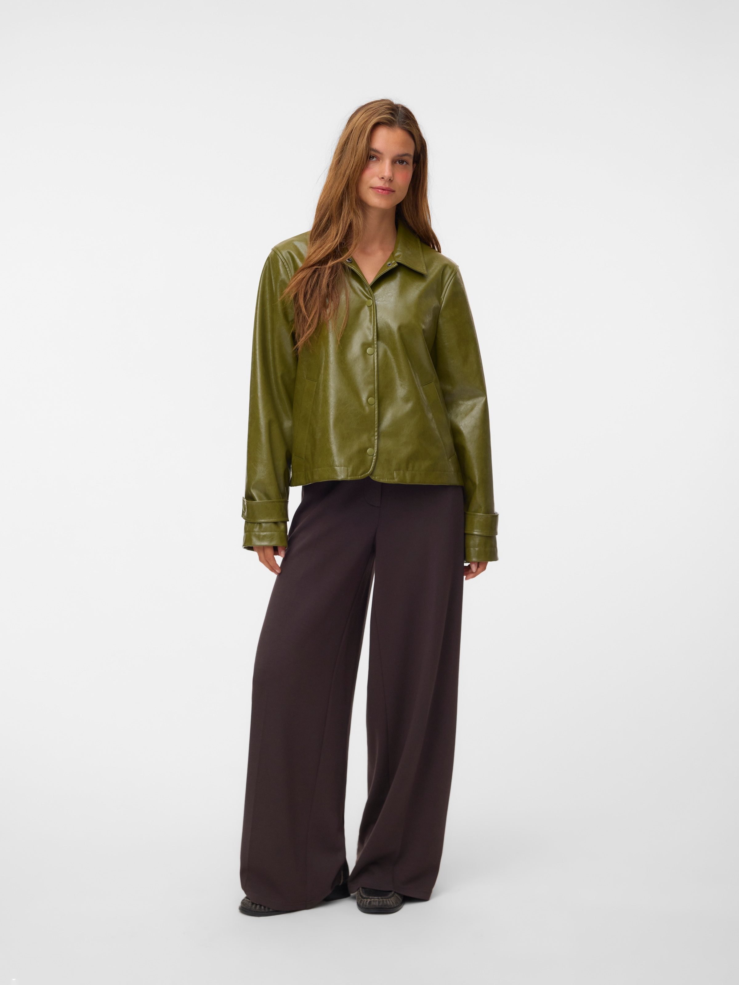 Vero Moda Anzughose »VMBELLIS MW WIDE PANT NOOS«  Materialmix, wide fit