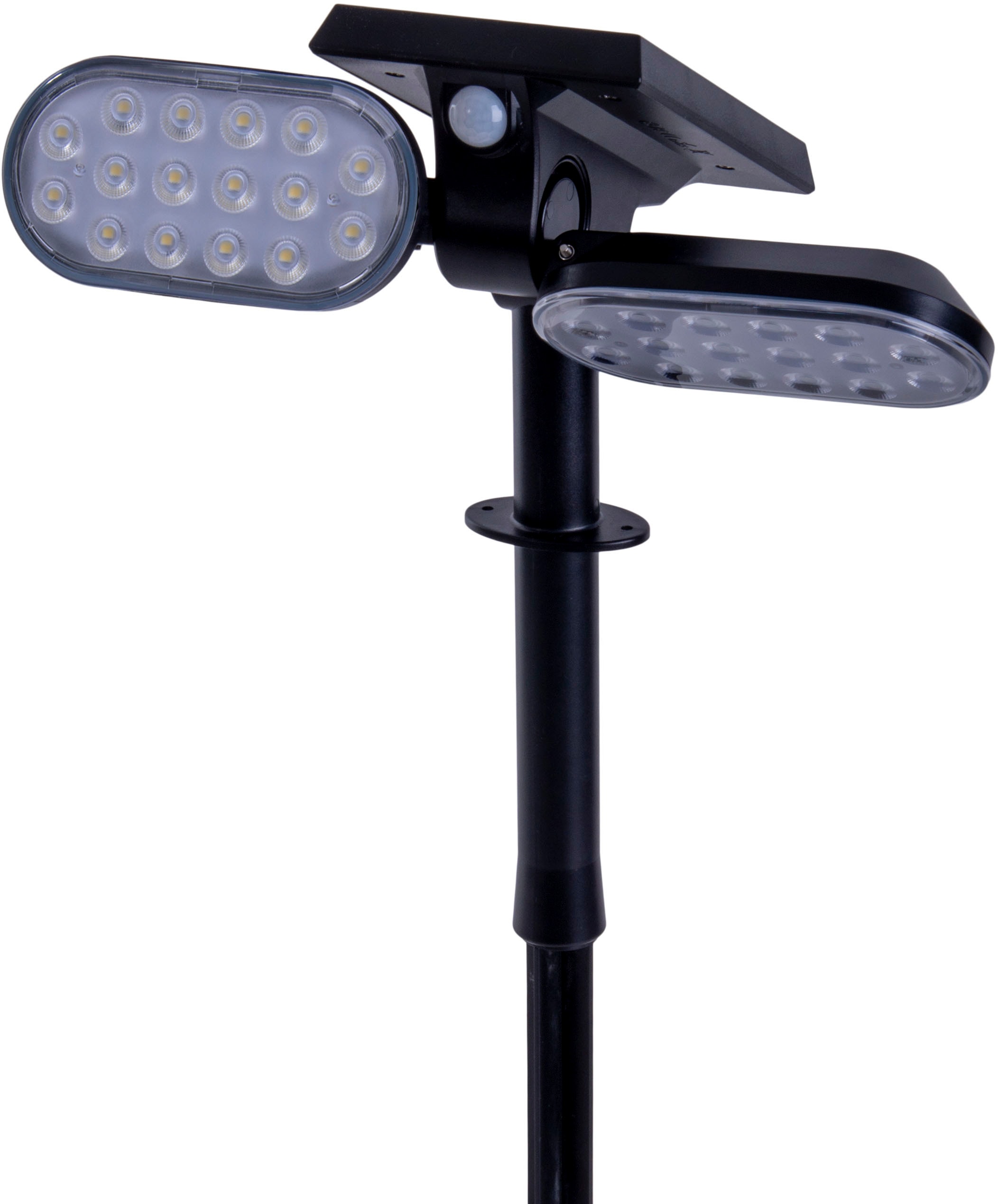 näve LED Solarleuchte »Paco«, 1 flammig, Leuchtmittel LED-Modul | LED fest integriert, inkl. Bewegungsmelder/Dämmerungssenor, Erdspieß oder Wandmontage