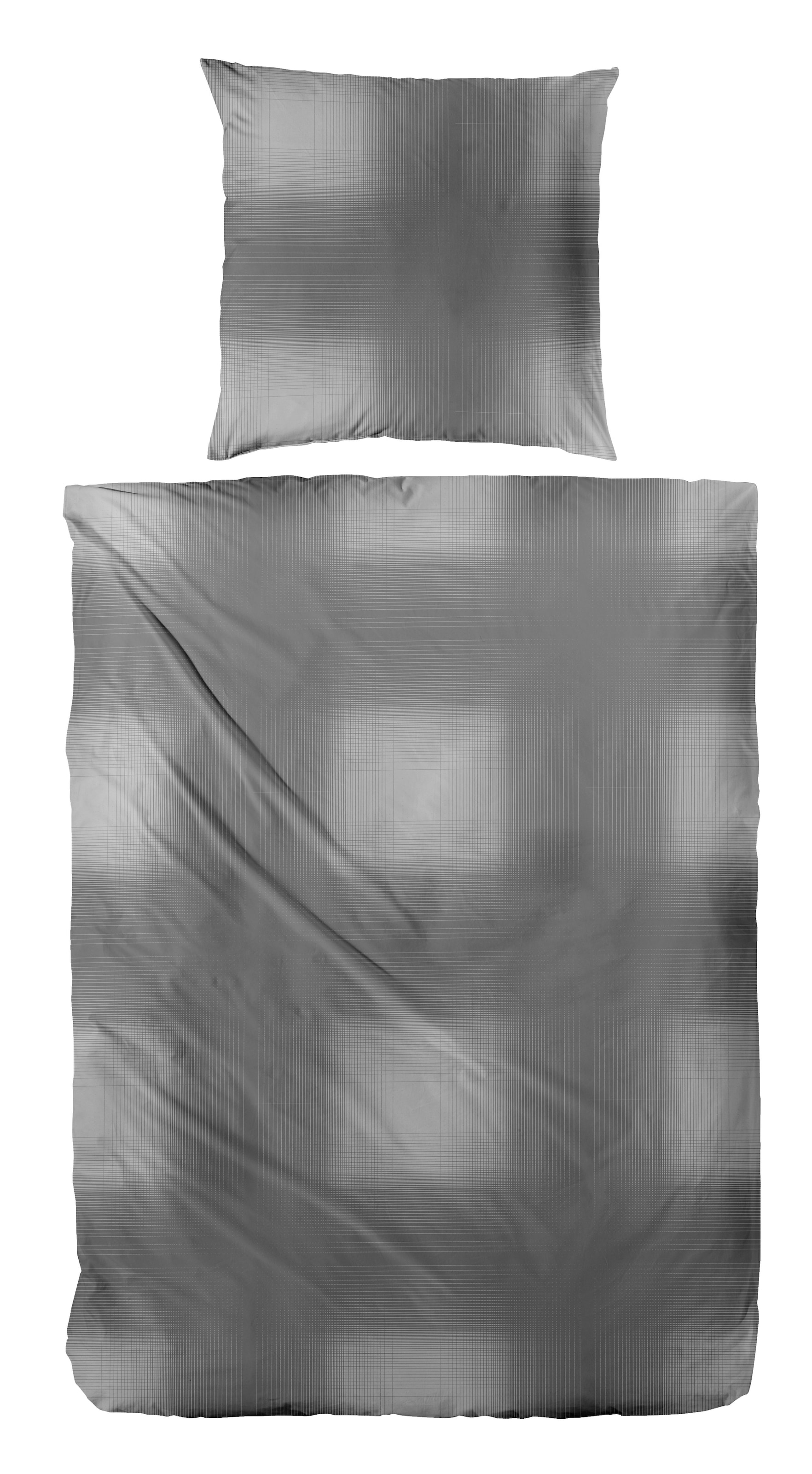 PRIMERA Bettwäsche »Edelflanell-Bettwäsche Grazia« 2 Stk. tlg. mit modernem Karomuster grau Obermaterial: 100% Baumwolle B/L: 135 cm x 200 cm
