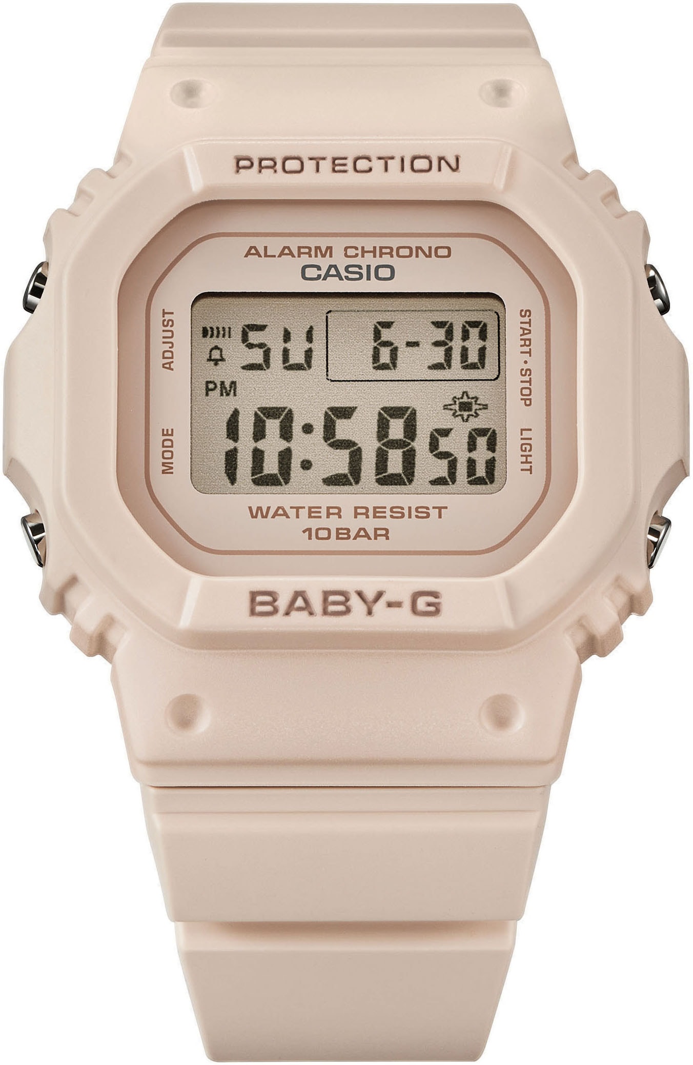 CASIO BABY-G Chronograph, Quarzuhr, Armbanduhr, Damenuhr, automatischer Kalender, digital, Timer