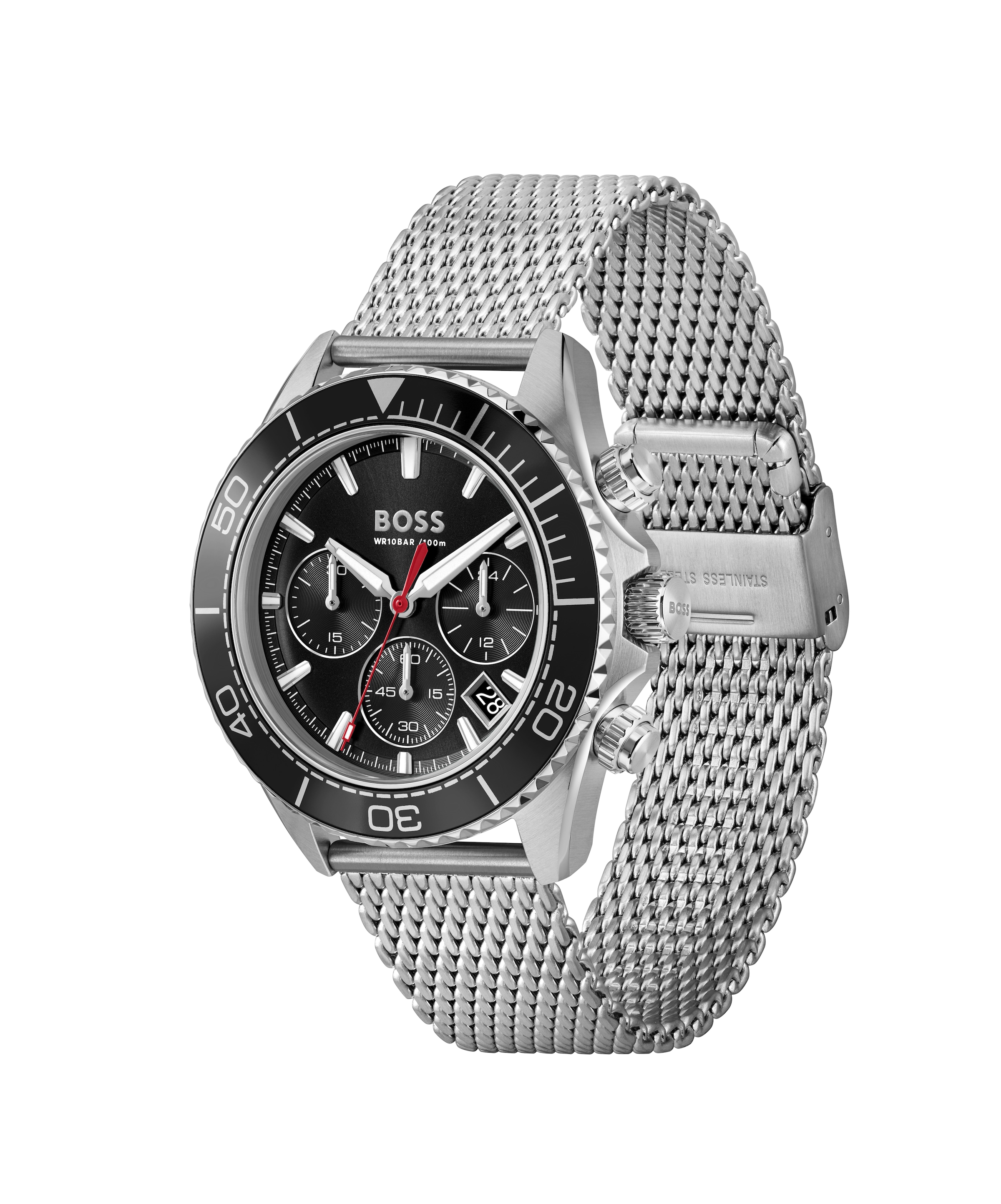 BOSS Chronograph »SEALINER« Quarzuhr, Armbanduhr, Herrenuhr, Edelstahlarmband, analog, Tag