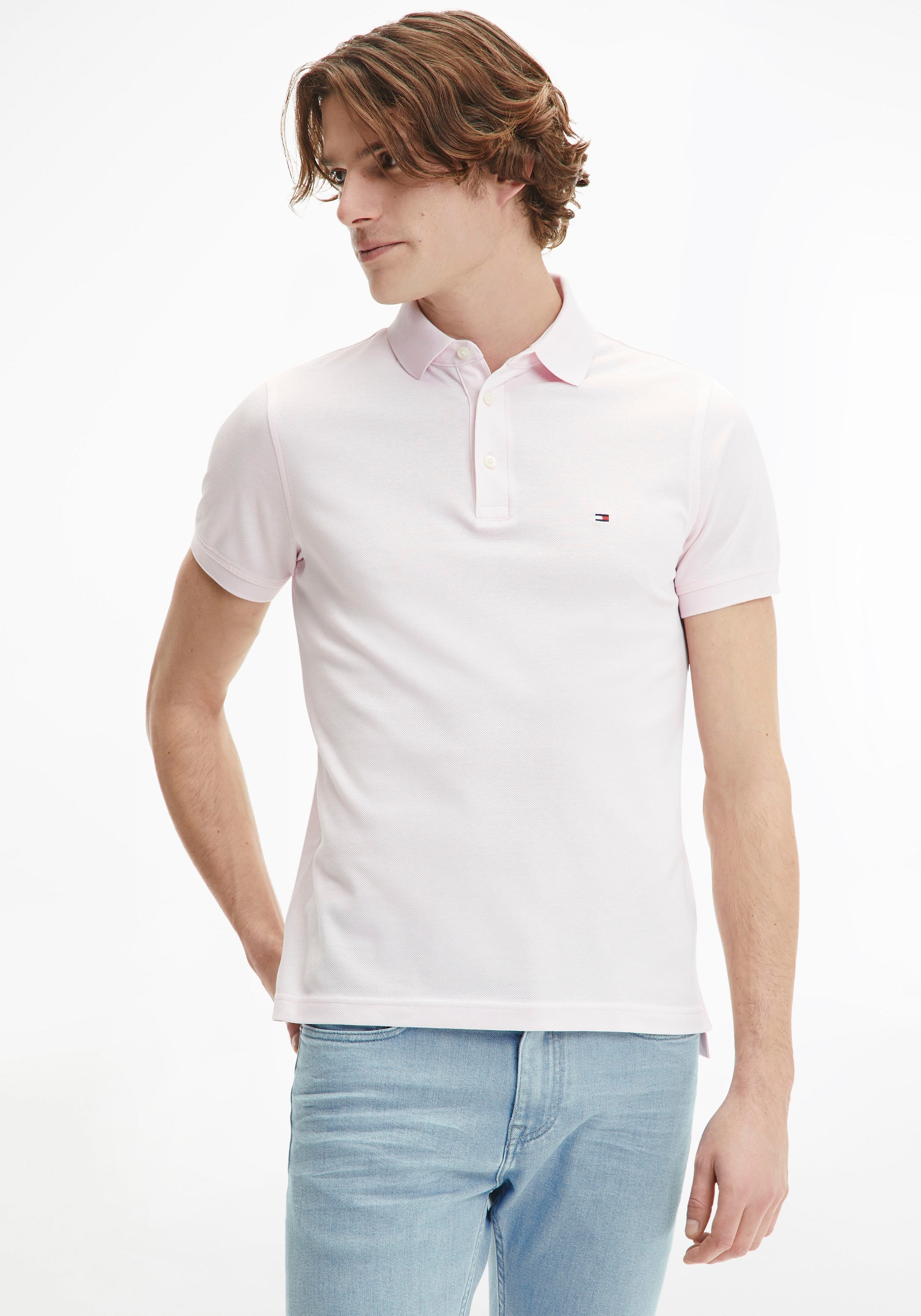 Tommy Hilfiger Poloshirt »1985 SLIM POLO« Markenstickerei, aus Baumwoll-Piqué