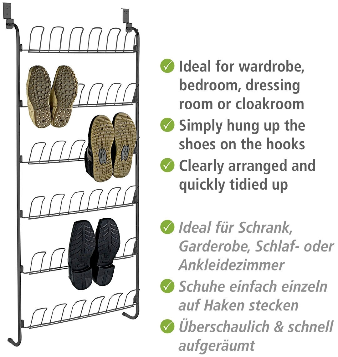 WENKO Schuhregal »Türregal«, für 18 Paar Schuhe