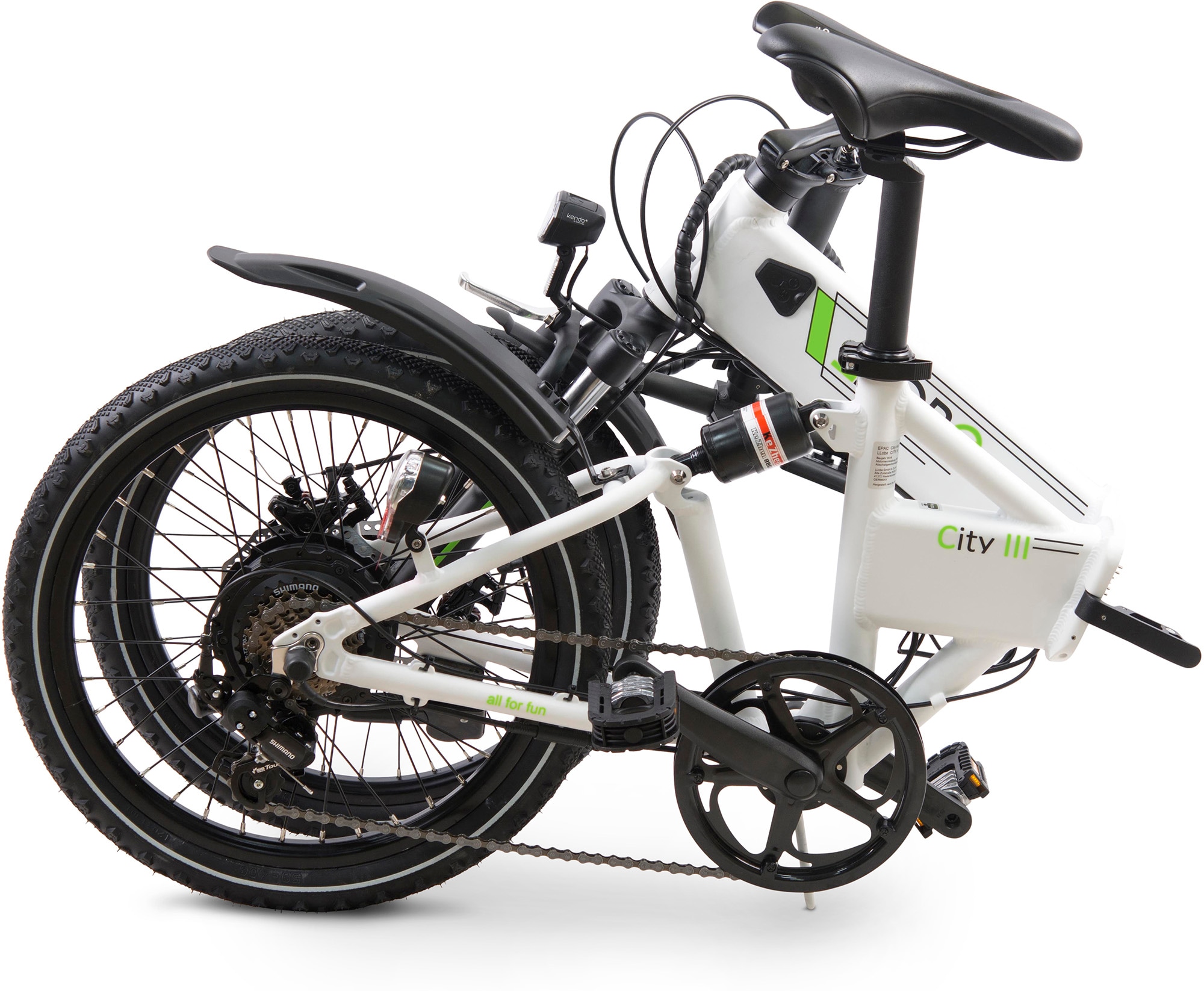 W Gang, Shimano, LLobe 7 Online-Shop E-Bike III im »City Heckmotor weiß«, 250 bestellen