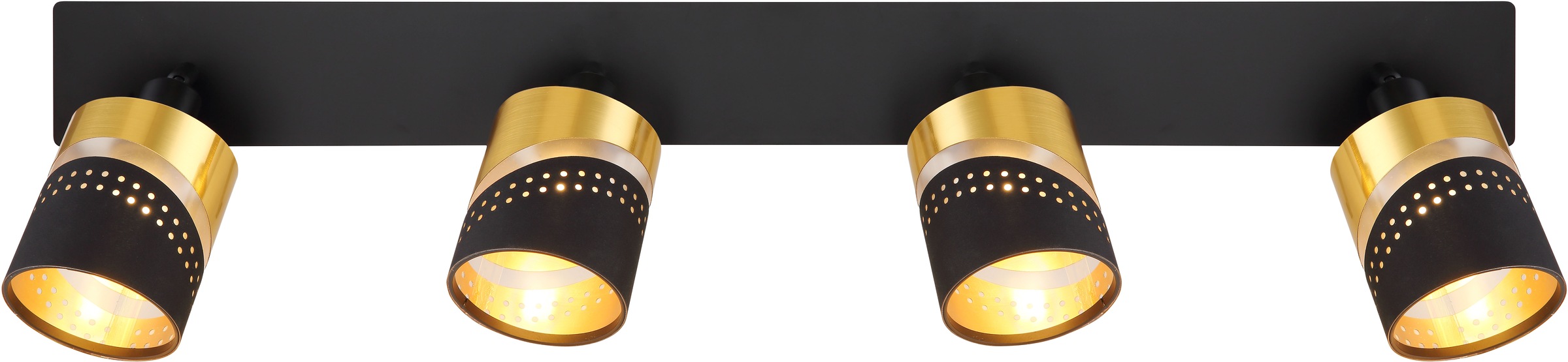 GLOBO LIGHTING Deckenstrahler »OR«, Leuchtmittel E14 | ohne Leuchtmittel, Deckenspot/schwarz/goldfarben/Flur/Wohnzimmer/Schlafzimmer