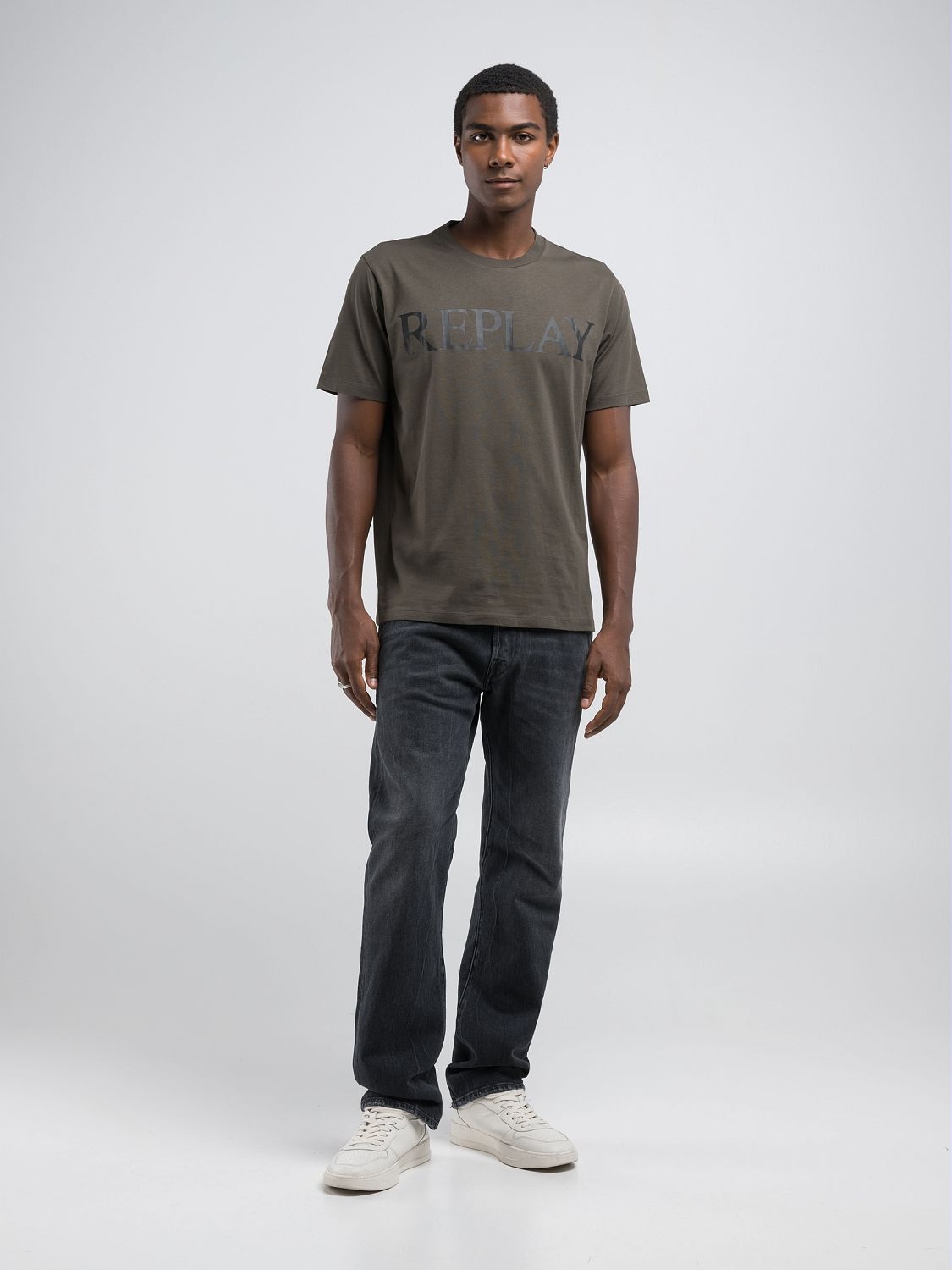 Replay T-Shirt mit Logo-Frontprint