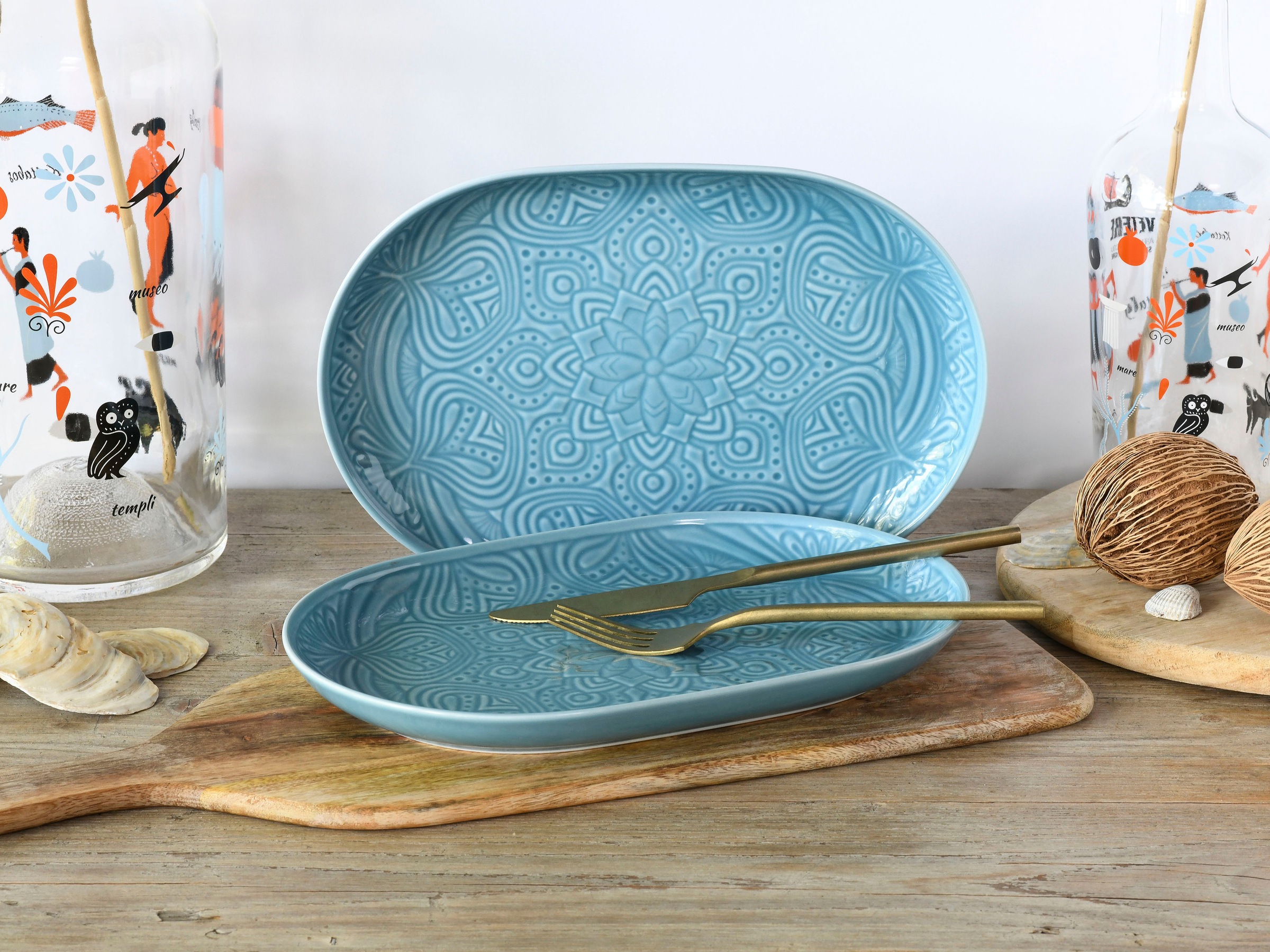 CreaTable Servierplatte »Orient Mandala«, (Set, 2 tlg.), Servierset, je 28x günstig online kaufen