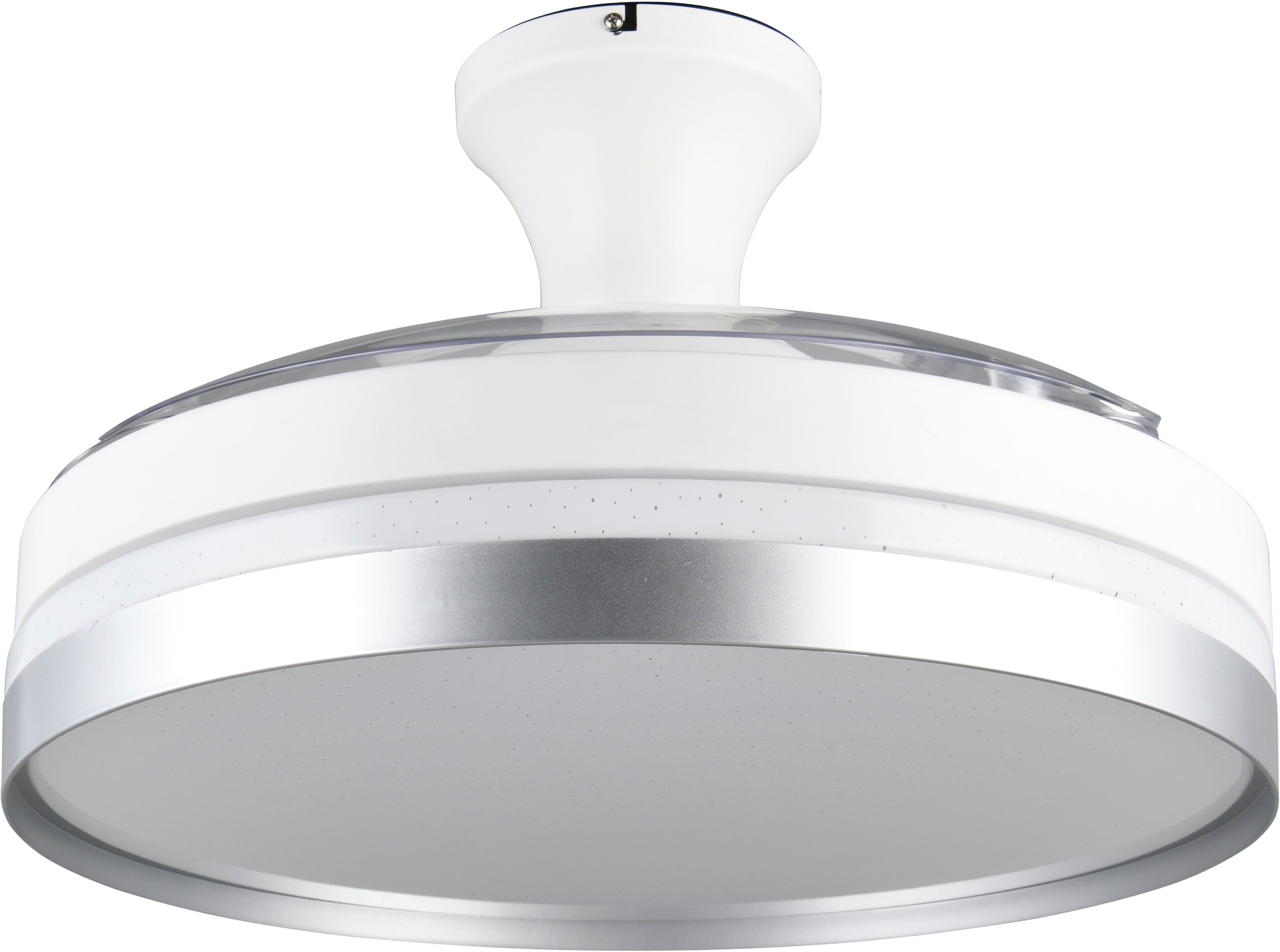 REALITY Leuchten LED Deckenleuchte »LINDBERG Deckenventilator mit Beleuchtung, Rotor einklappbar, 6 Stufen«, 1 flammig, Leuchtmittel LED-Board | LED fest integriert, LED Ventilator mit Fernbedienung dimmbar Memory Nachtlicht Starlight