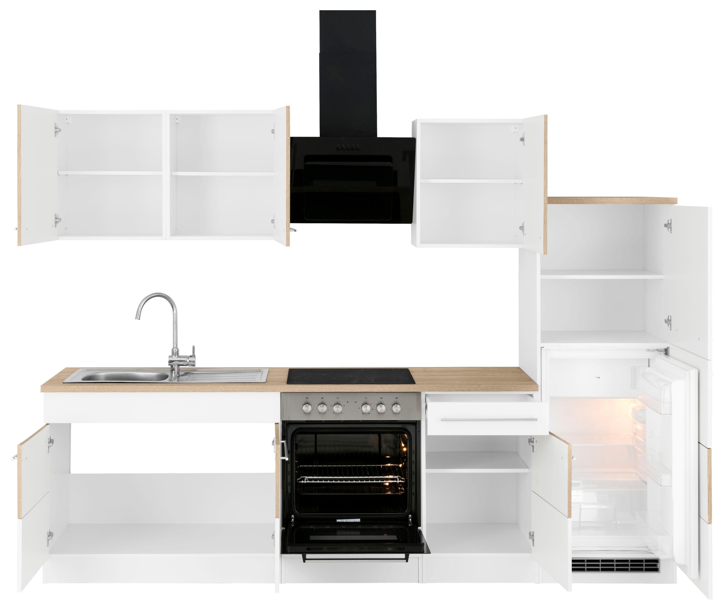 KOCHSTATION Küchenzeile »KS-Trient« Breite 270 cm, wahlweise mit E-Geräten, mit Arbeitsplatte