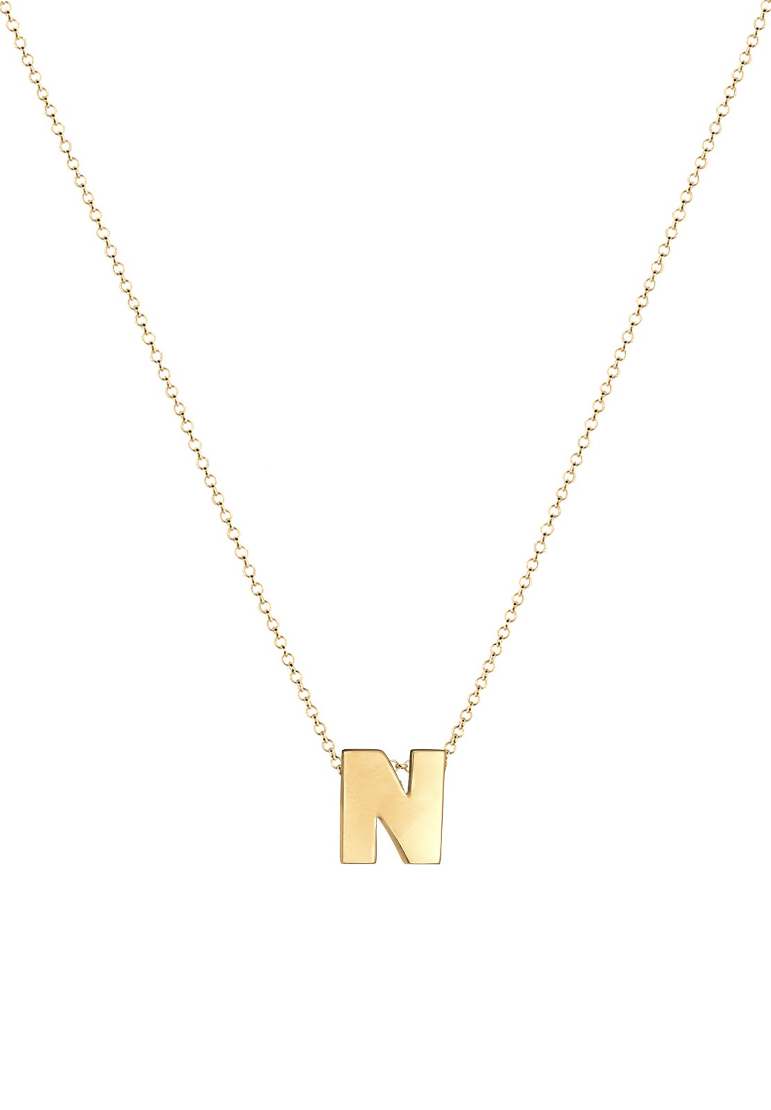 Elli Kette mit Anhänger »Buchstabe N Initialen 925 Sterling Silber«