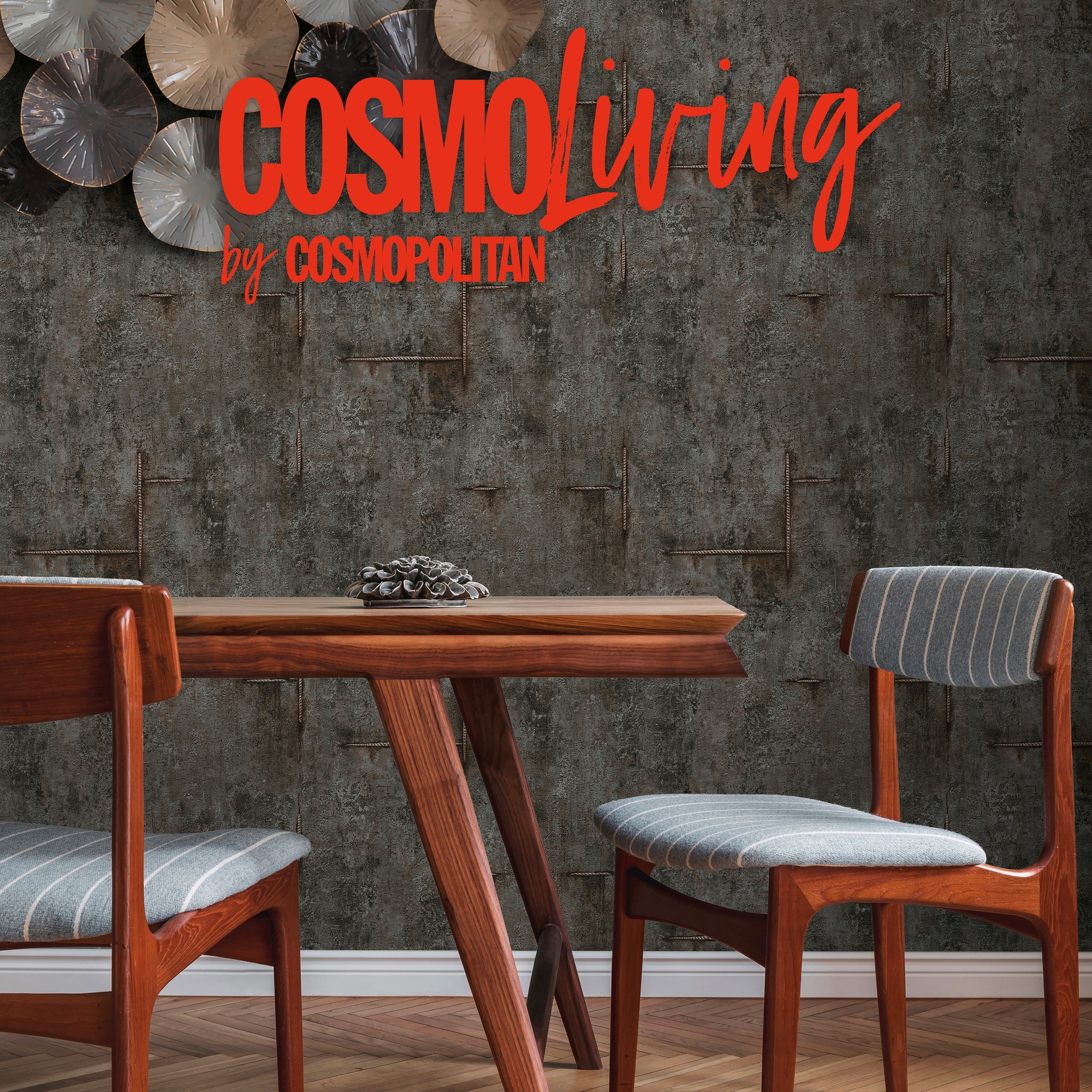 CosmoLiving by Cosmopolitan Vliestapete »Graphite Groove-Edge Betonoptiktapete« matt strukturiert Betonoptik mit modernem Industrial-Charme